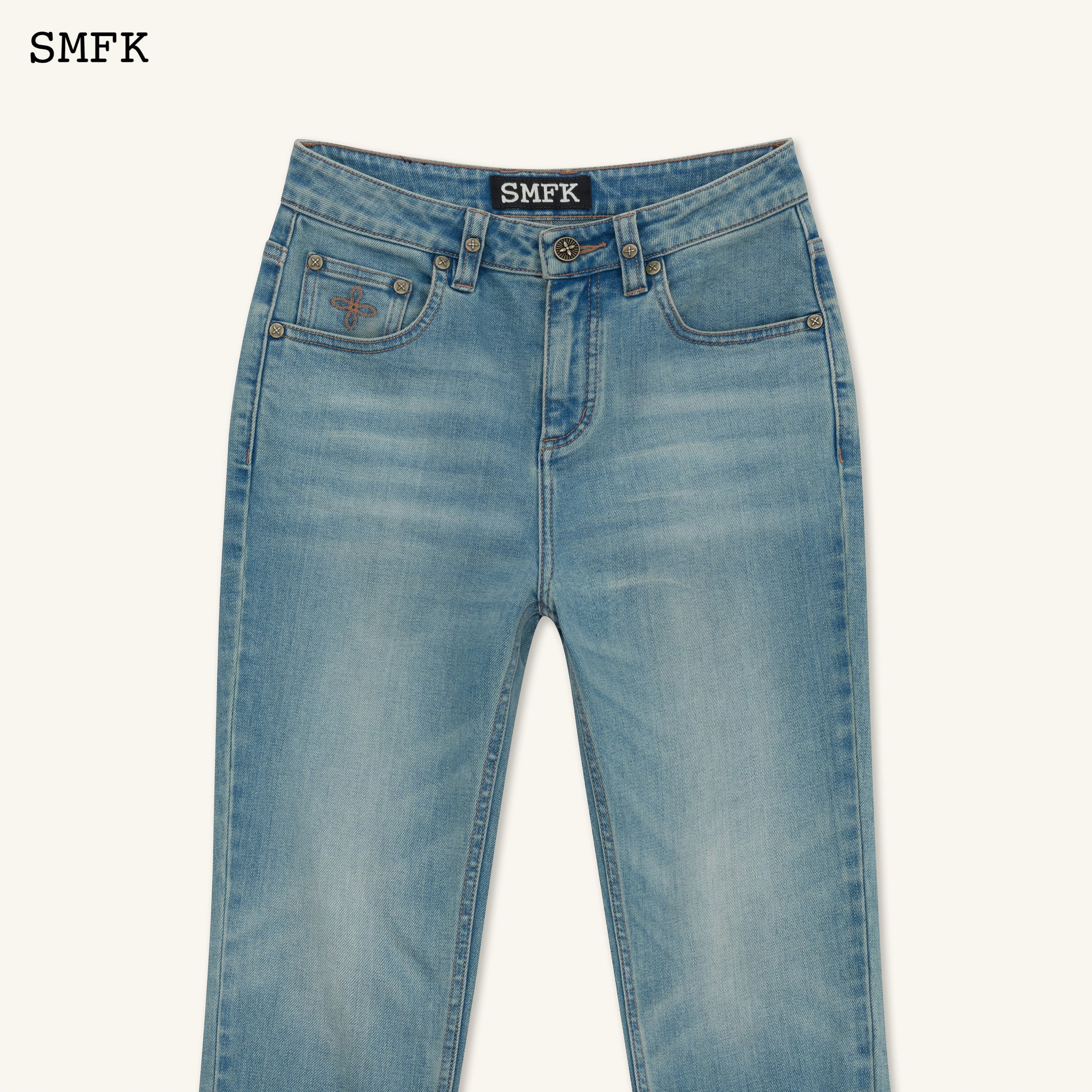 Compass Classic Horseshoe Flared Jeans Blue - SMFK Official