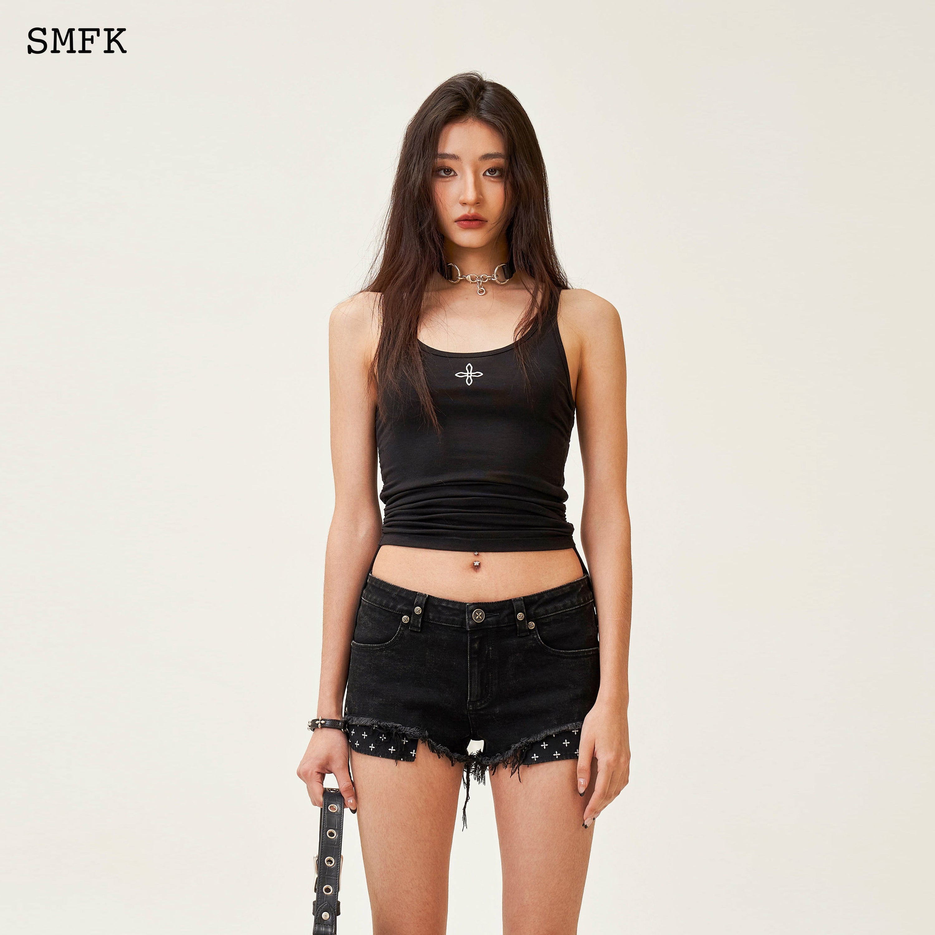 Compass Classic Shutter Sporty Vest In Black - SMFK Official