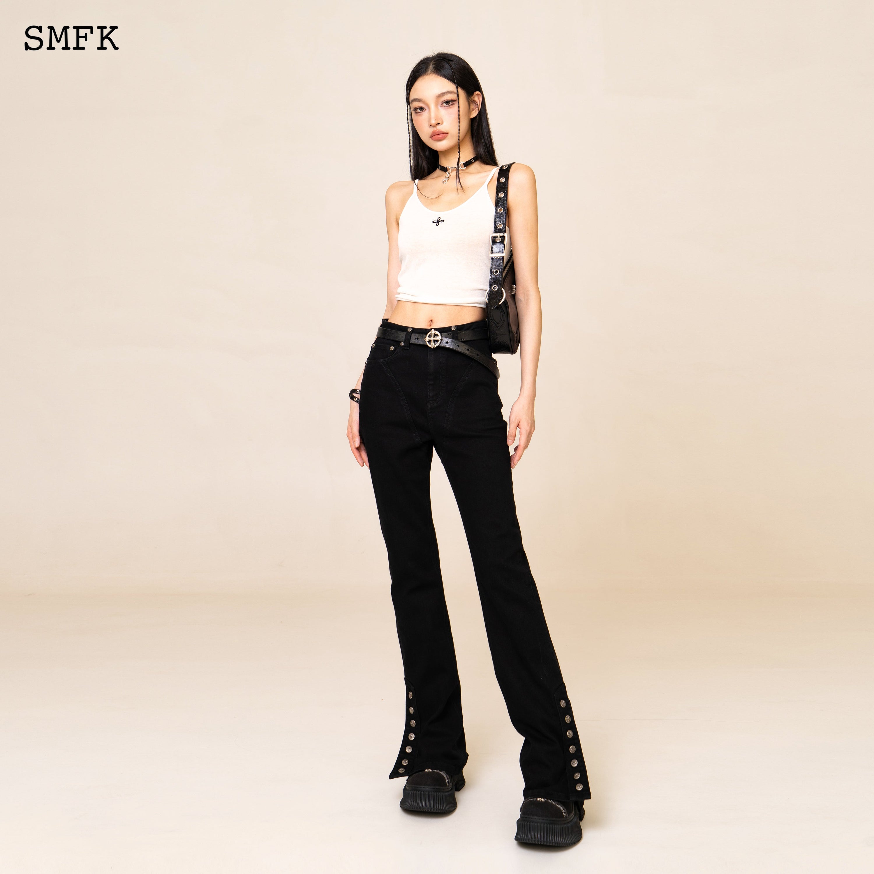 Compass Classic Woolen Knitted Tube Top In White - SMFK Official