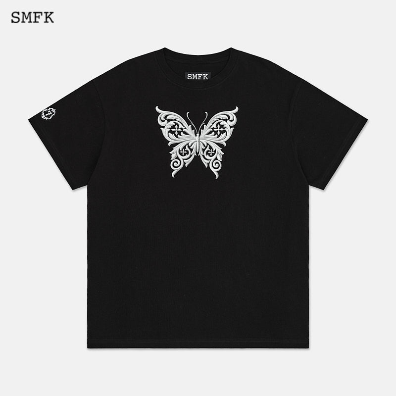 Compass Crested butterfly wide-fitting tee - SMFK Official