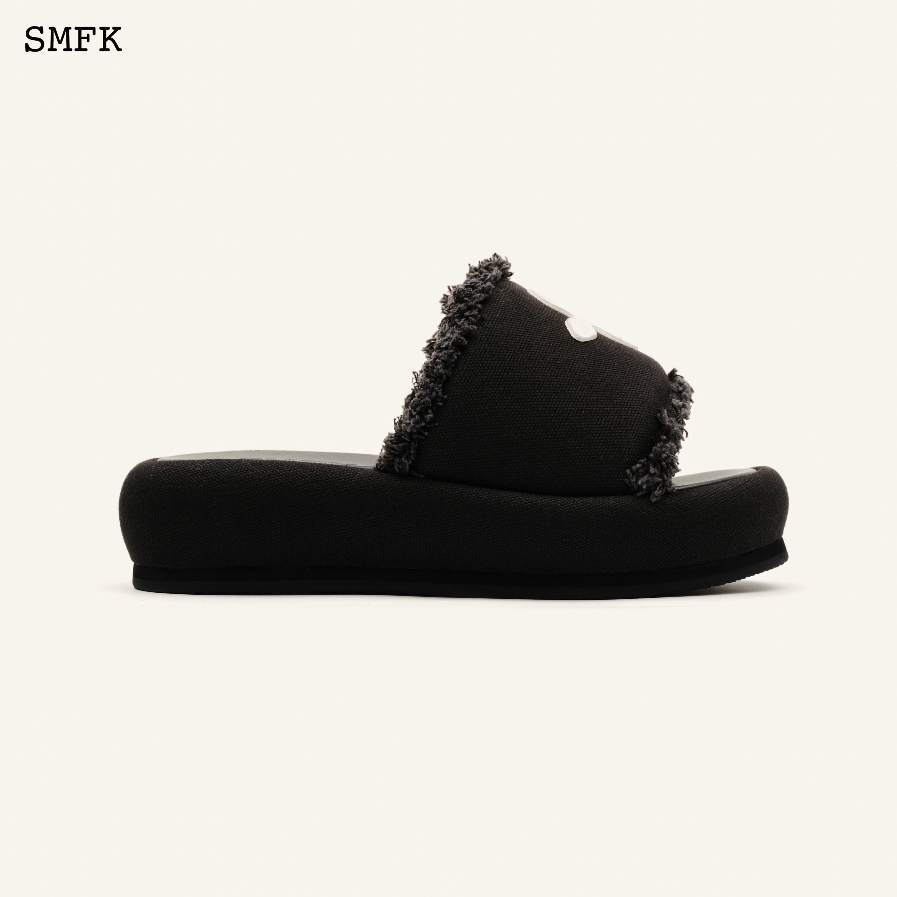 Compass Cross Classic Black Canvas Slipper - SMFK Official