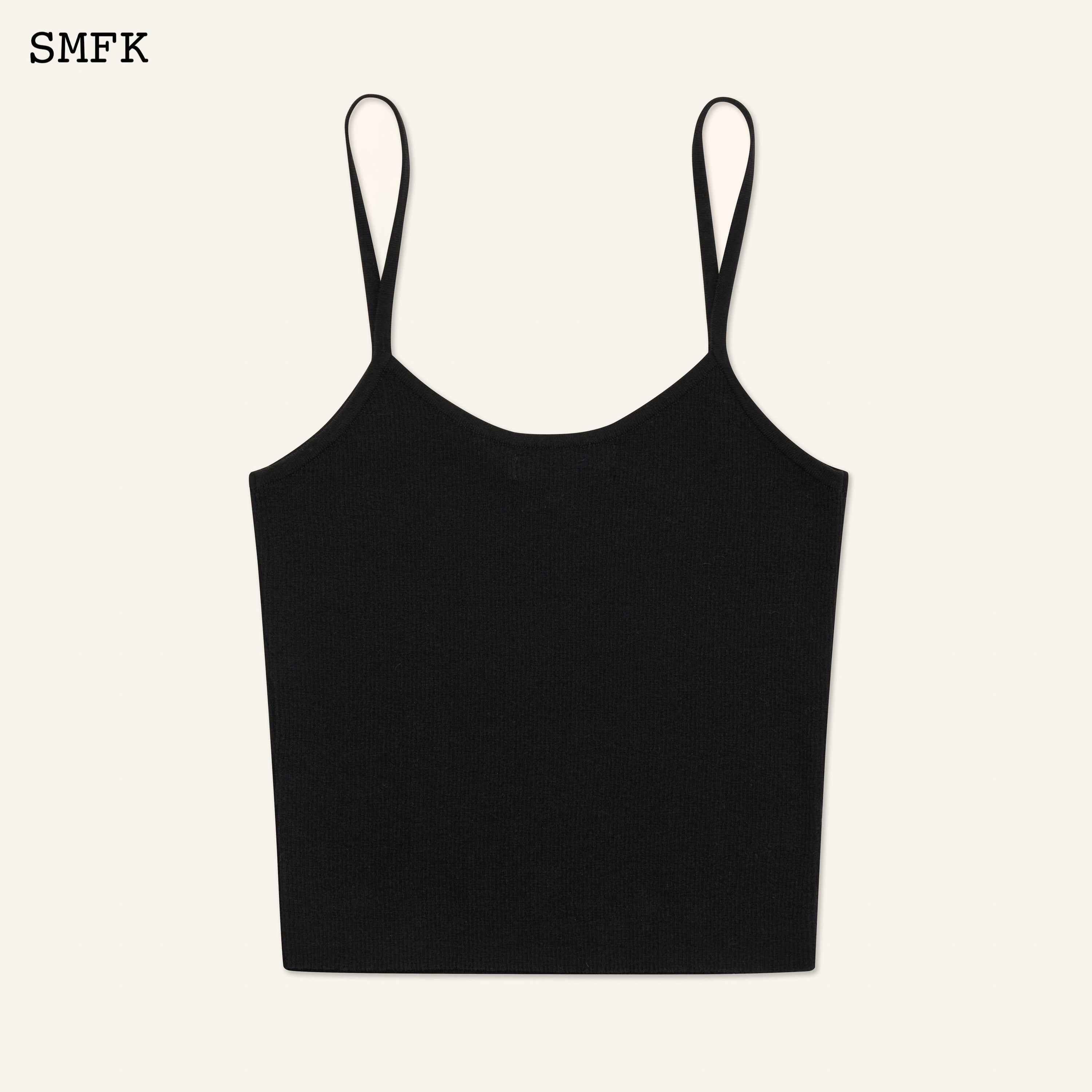 Compass Cross Classic Knitted Vest Top Black - SMFK Official
