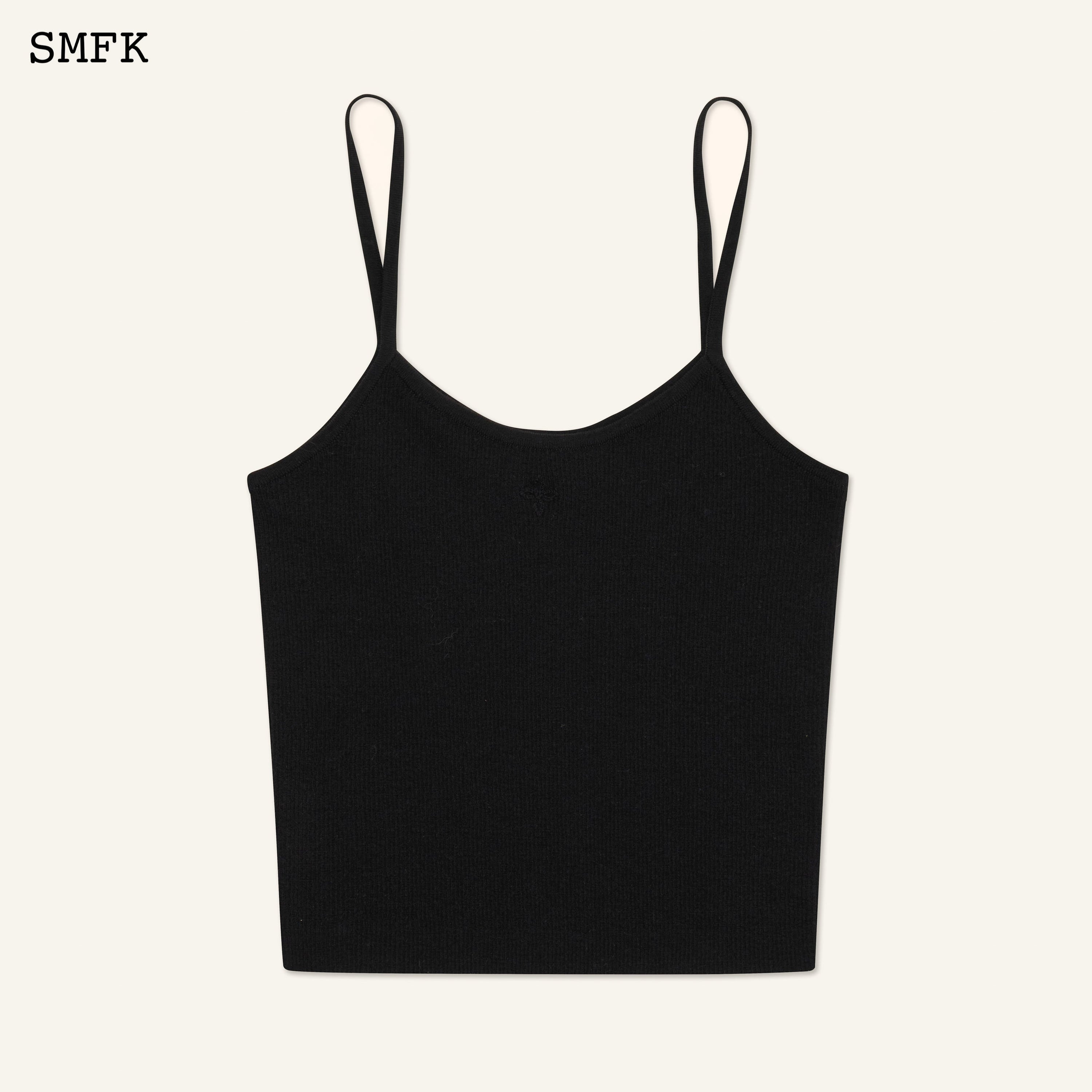 Compass Cross Classic Knitted Vest Top Black - SMFK Official