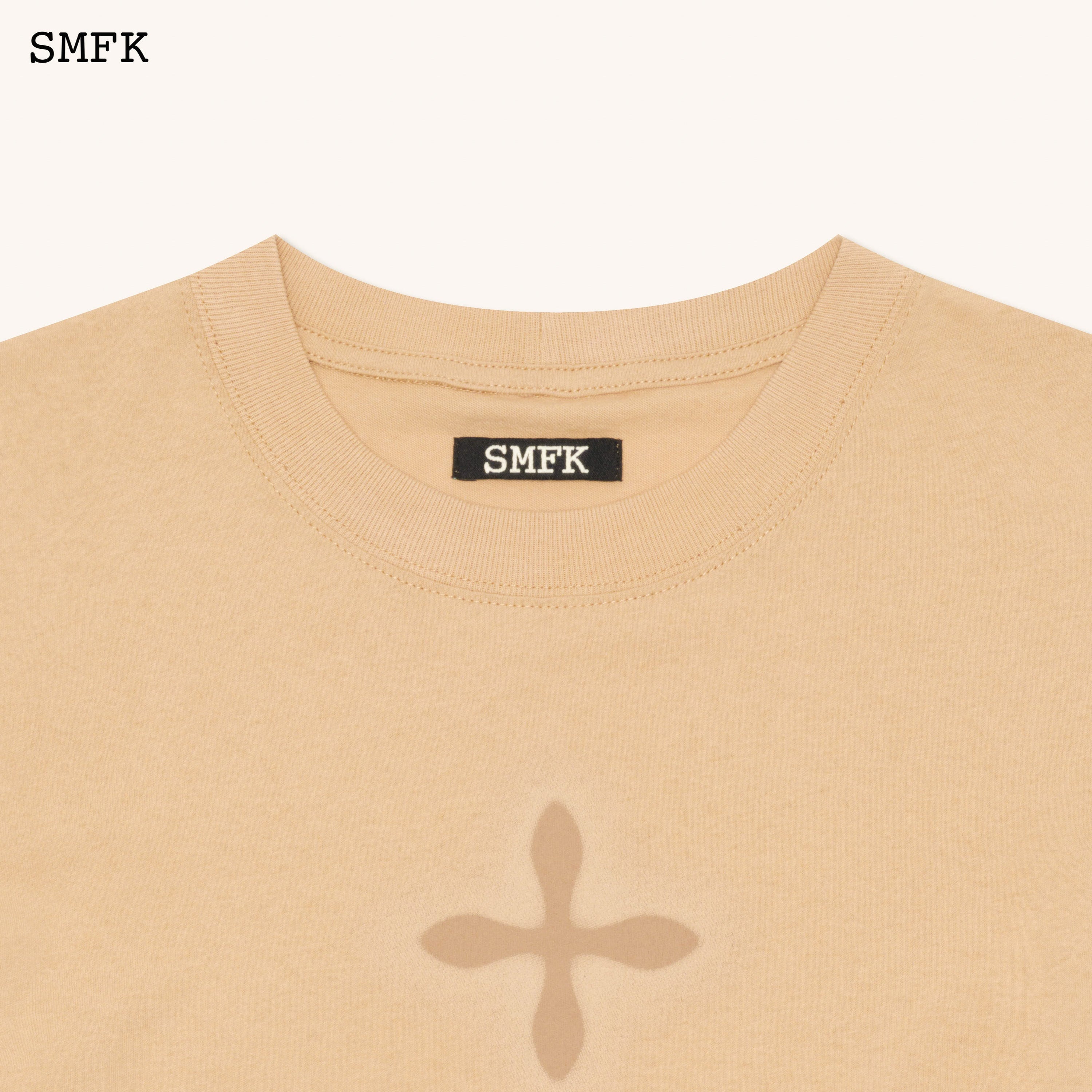 Compass Cross Slim-Fit Tee In Wheat - SMFK Official