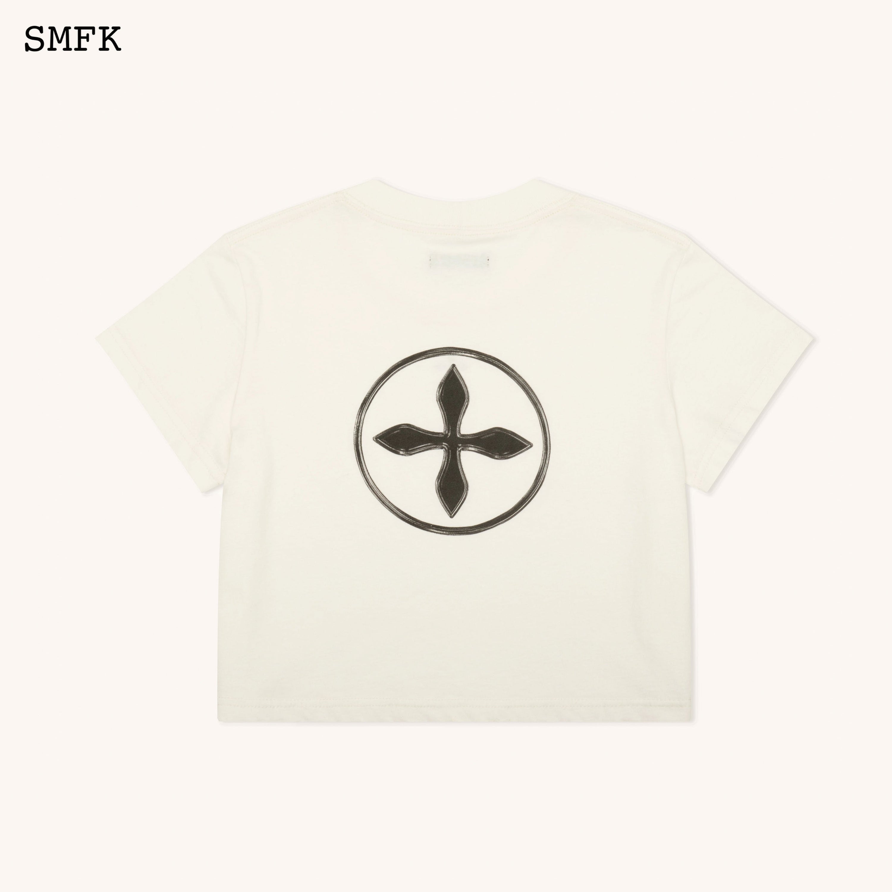 Compass Cross Slim-Fit Tee In White - SMFK Official