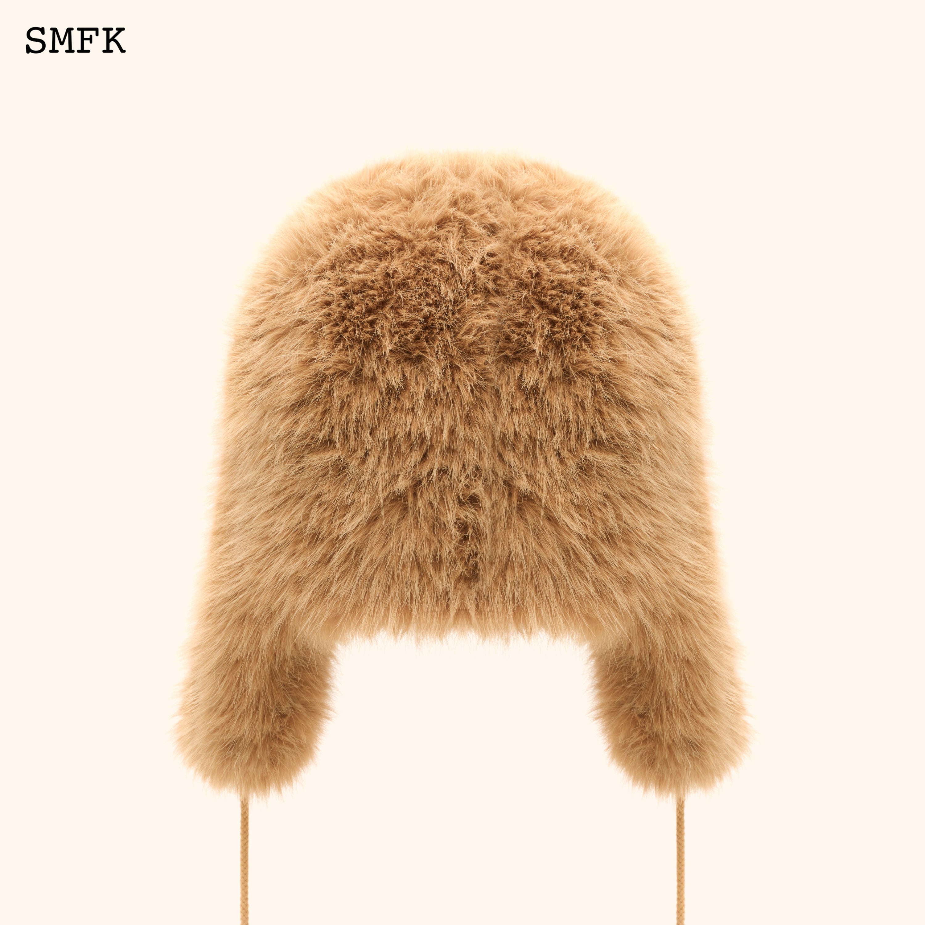 Compass Cross Winter Fur Hat In Wheat - SMFK Official