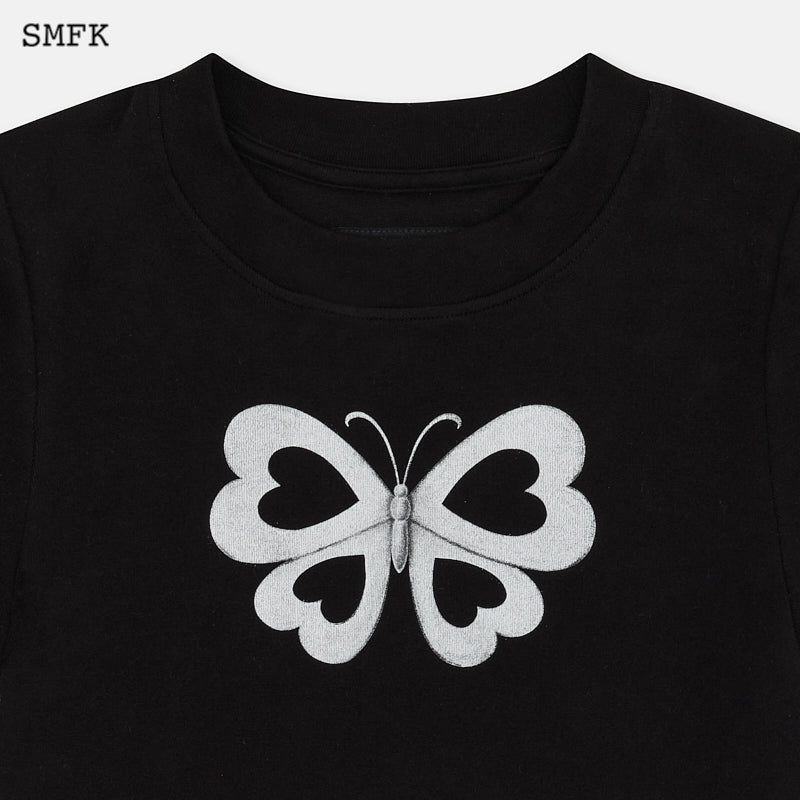 Compass Love Butterfly Short Body Tee - SMFK Official