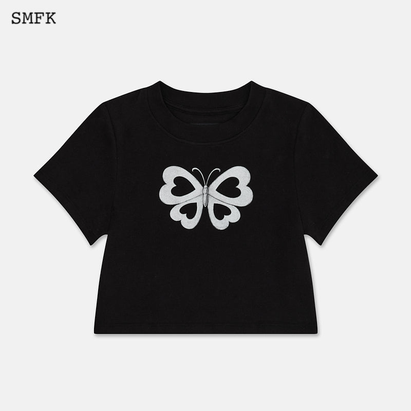 Compass Love Butterfly Short Body Tee - SMFK Official