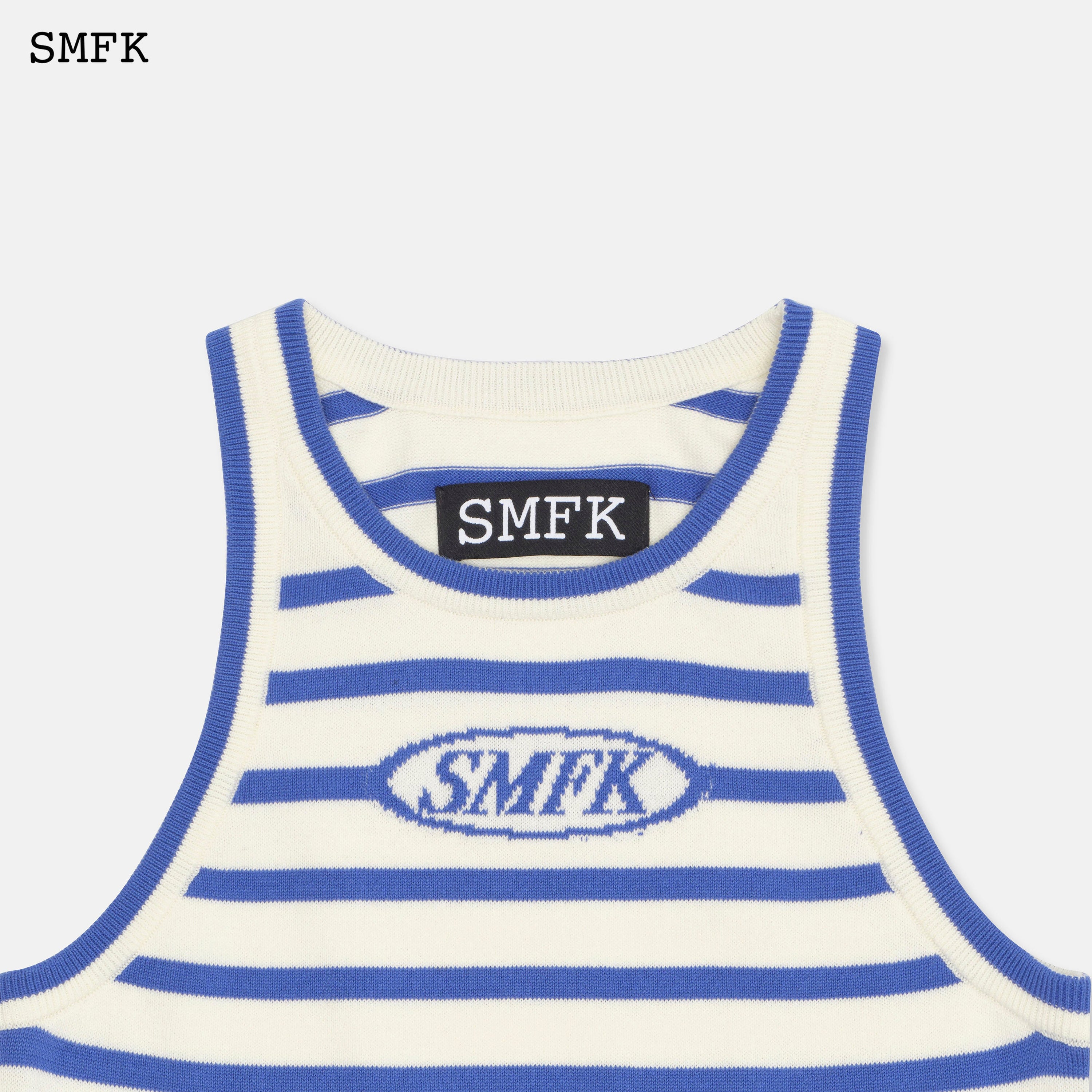 Compass Pima Cotton Blue Stripe Vest - SMFK Official