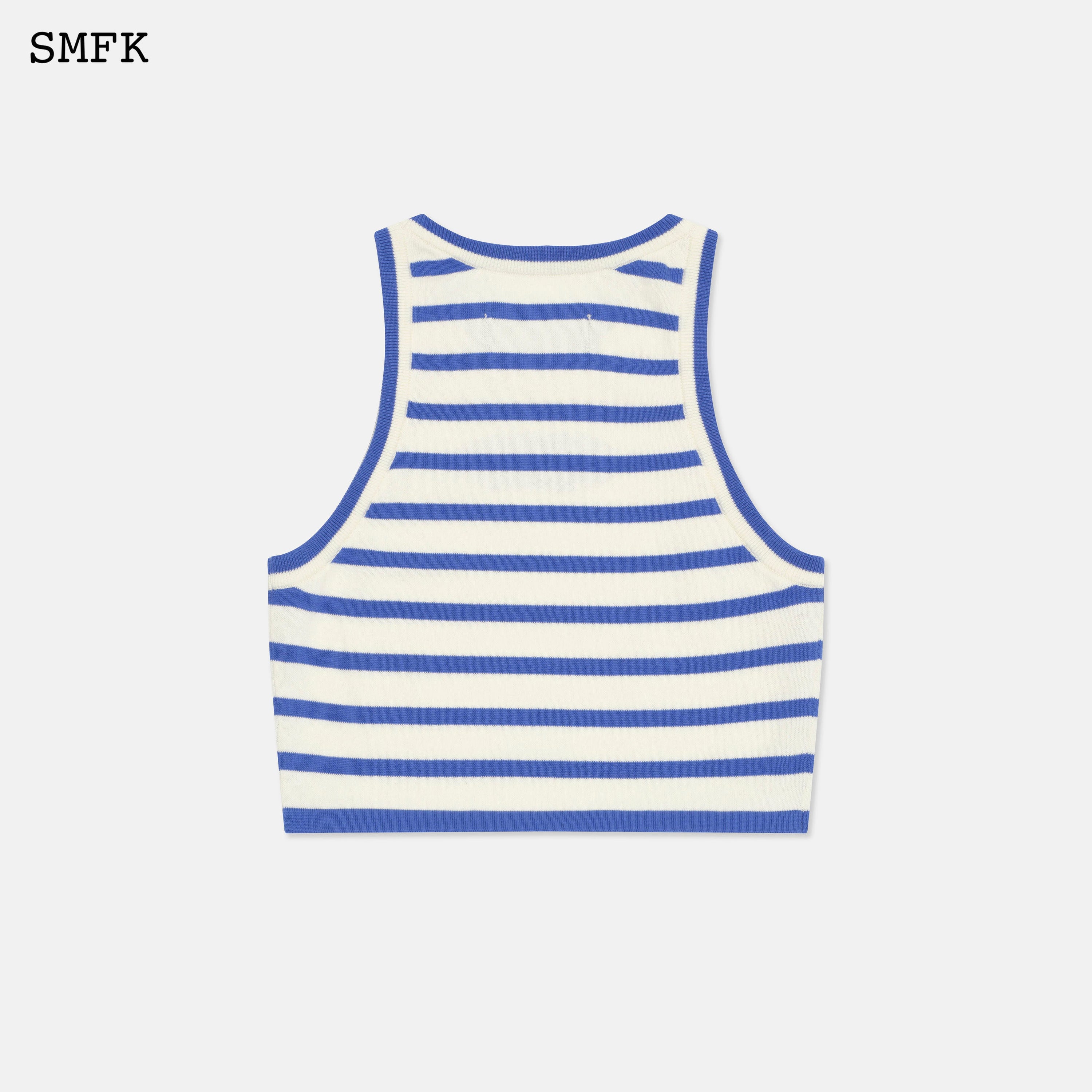 Compass Pima Cotton Blue Stripe Vest - SMFK Official