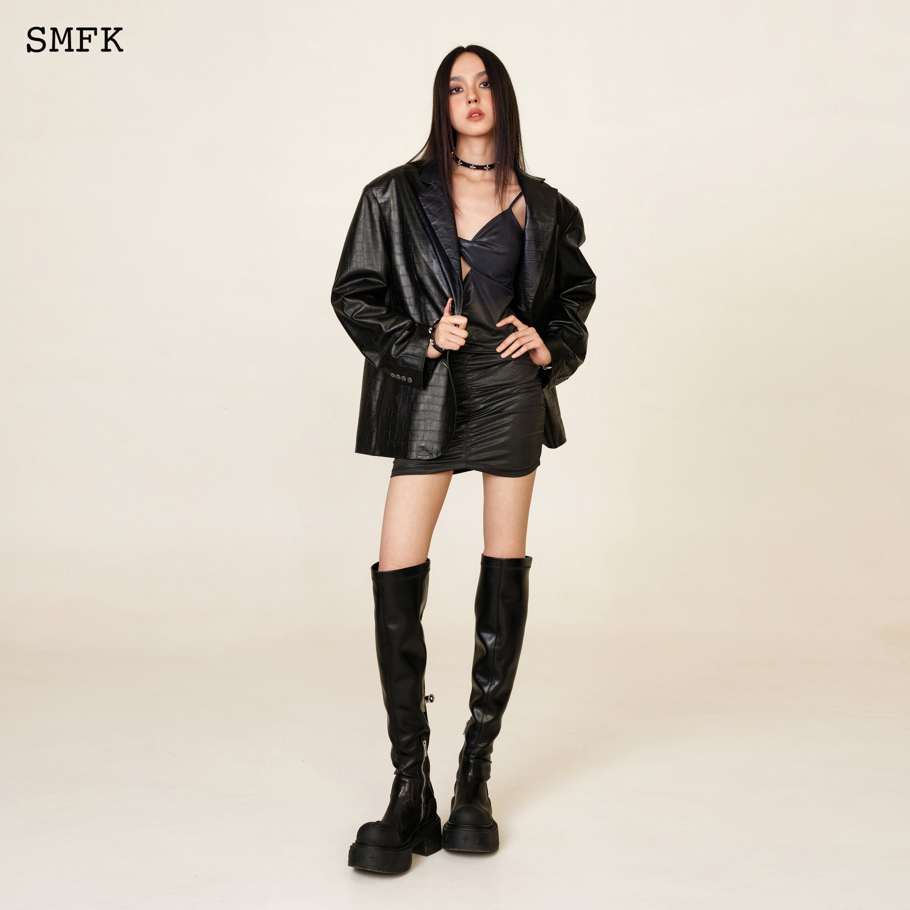 Compass Rider High Boots In Black - SMFK Official