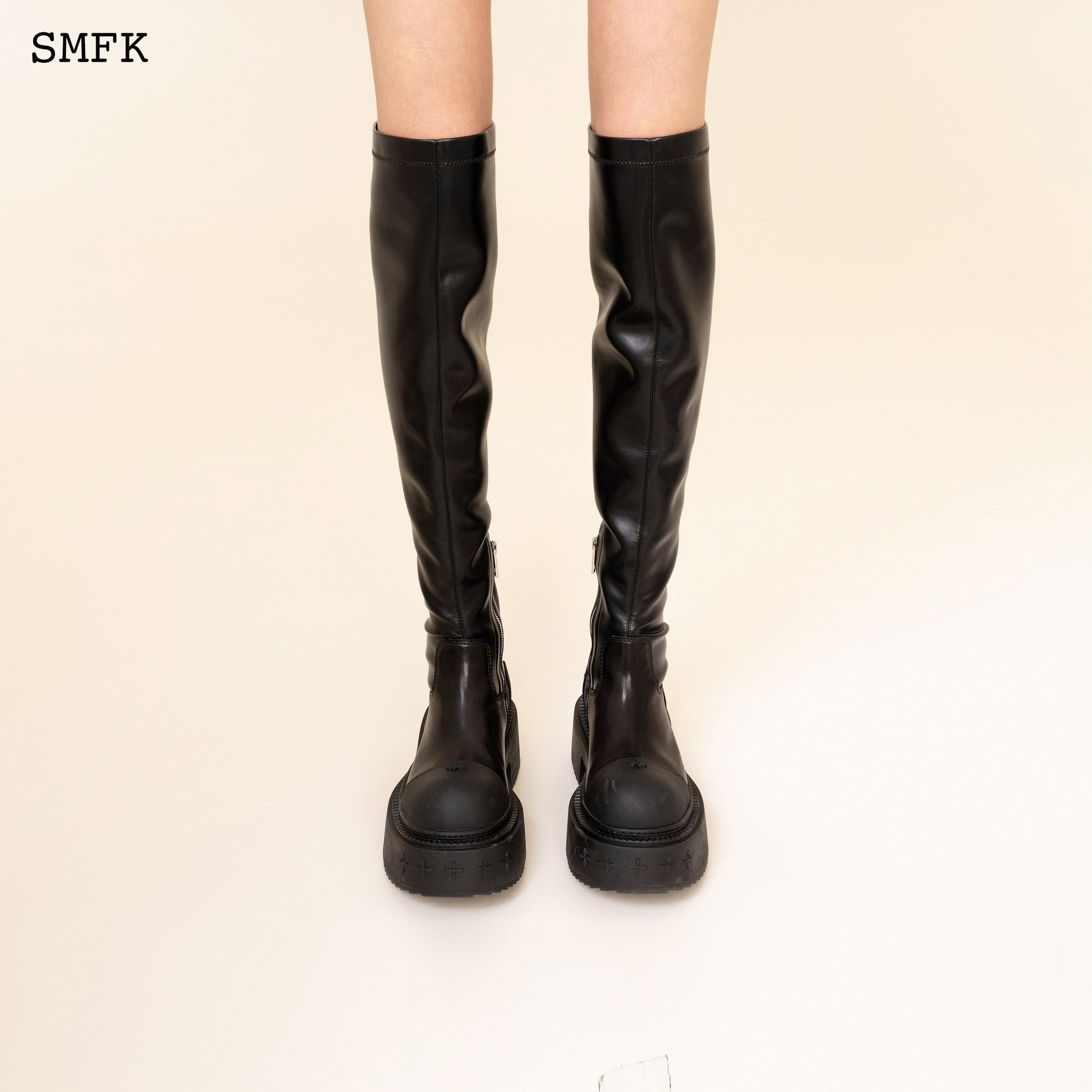 Compass Rider High Boots In Black - SMFK Official