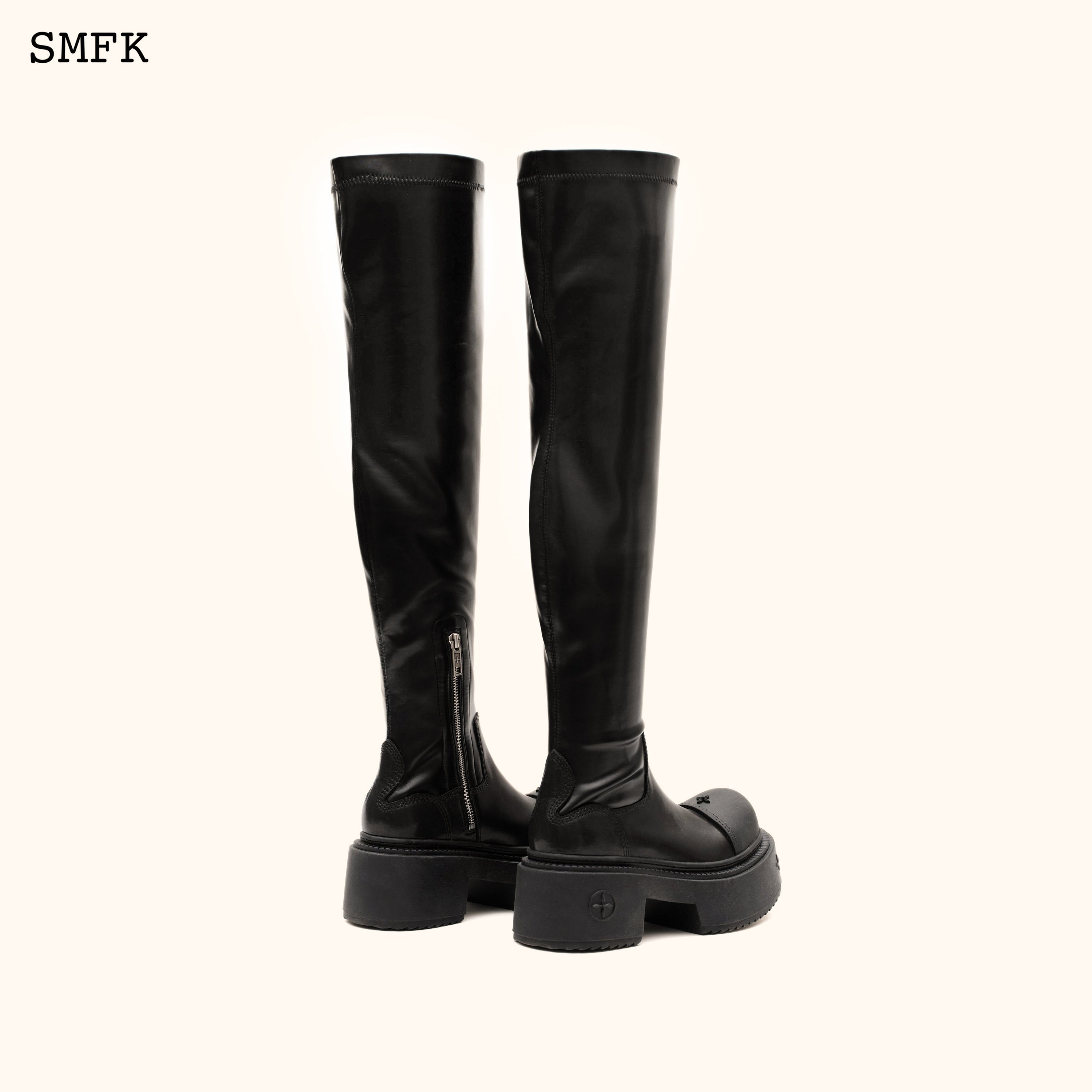 Compass Rider High Boots In Black - SMFK Official