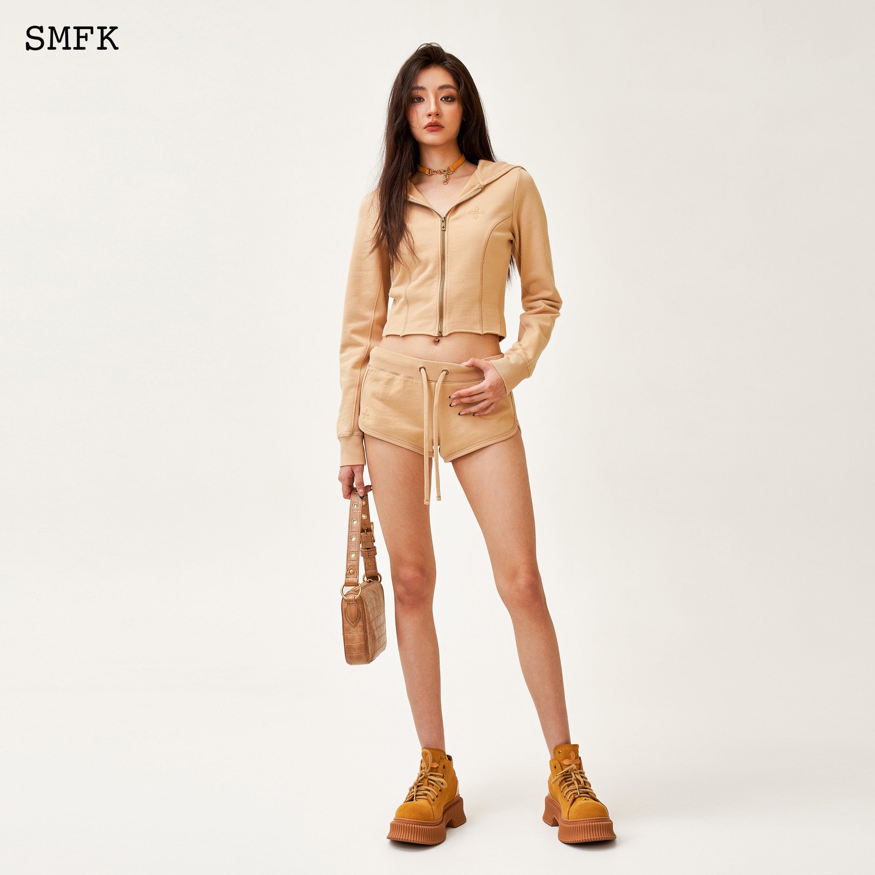 Compass Rove Stray Slim-Fit Hoodie In Sand - SMFK Official