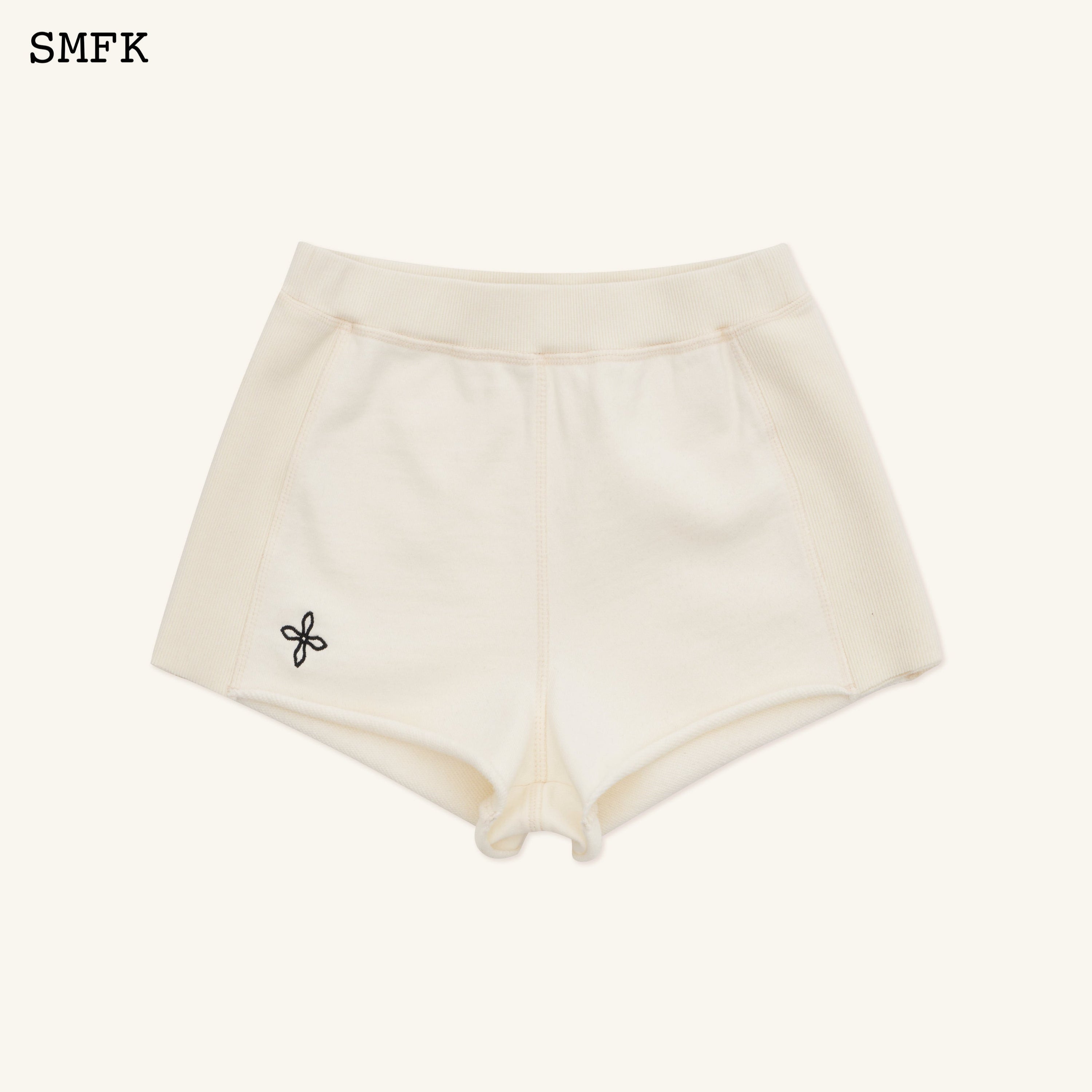 Compass Rove Stray Slim-Fit Sporty Shorts White - SMFK Official