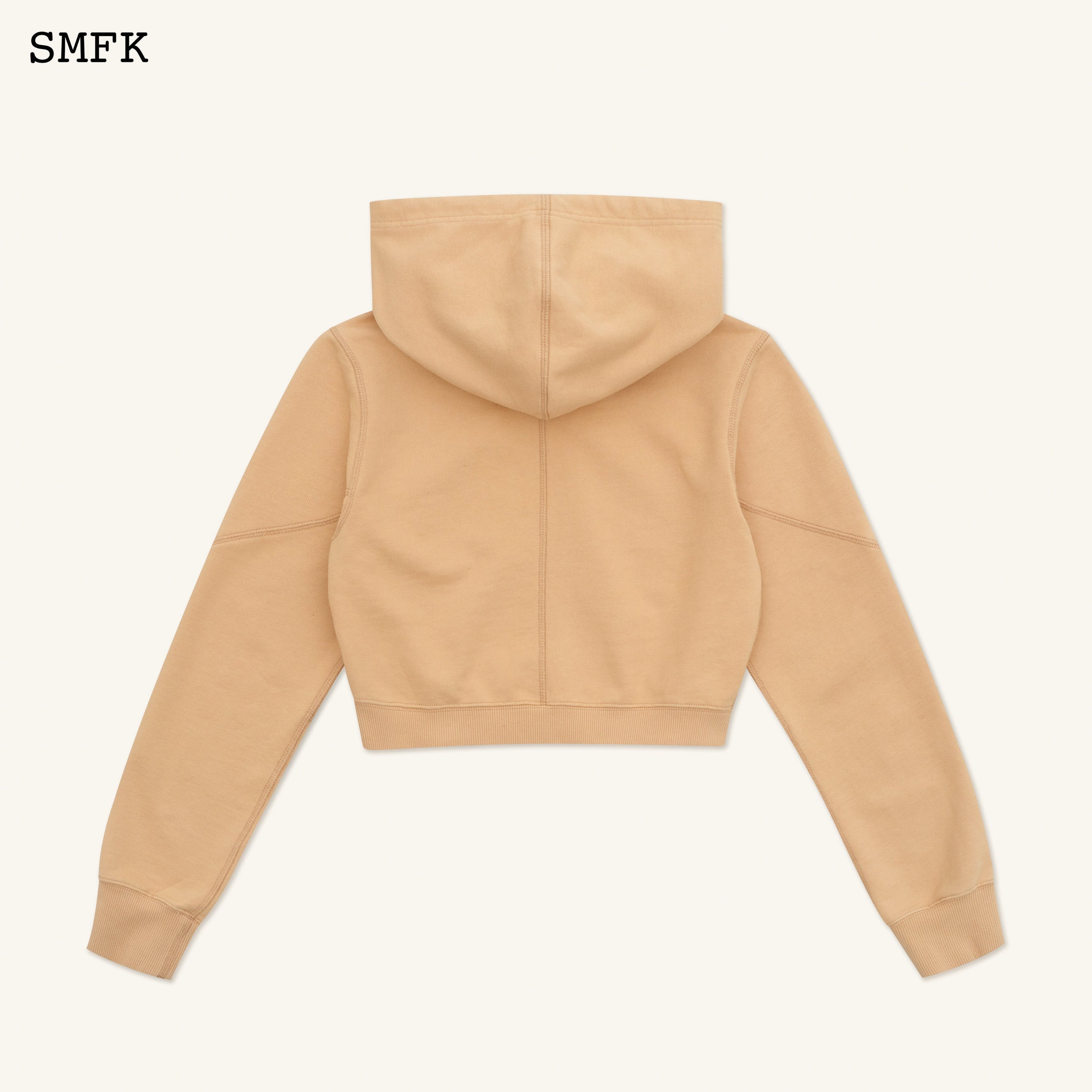 Compass Rush Short Sporty Hoodie In Sand - SMFK Official