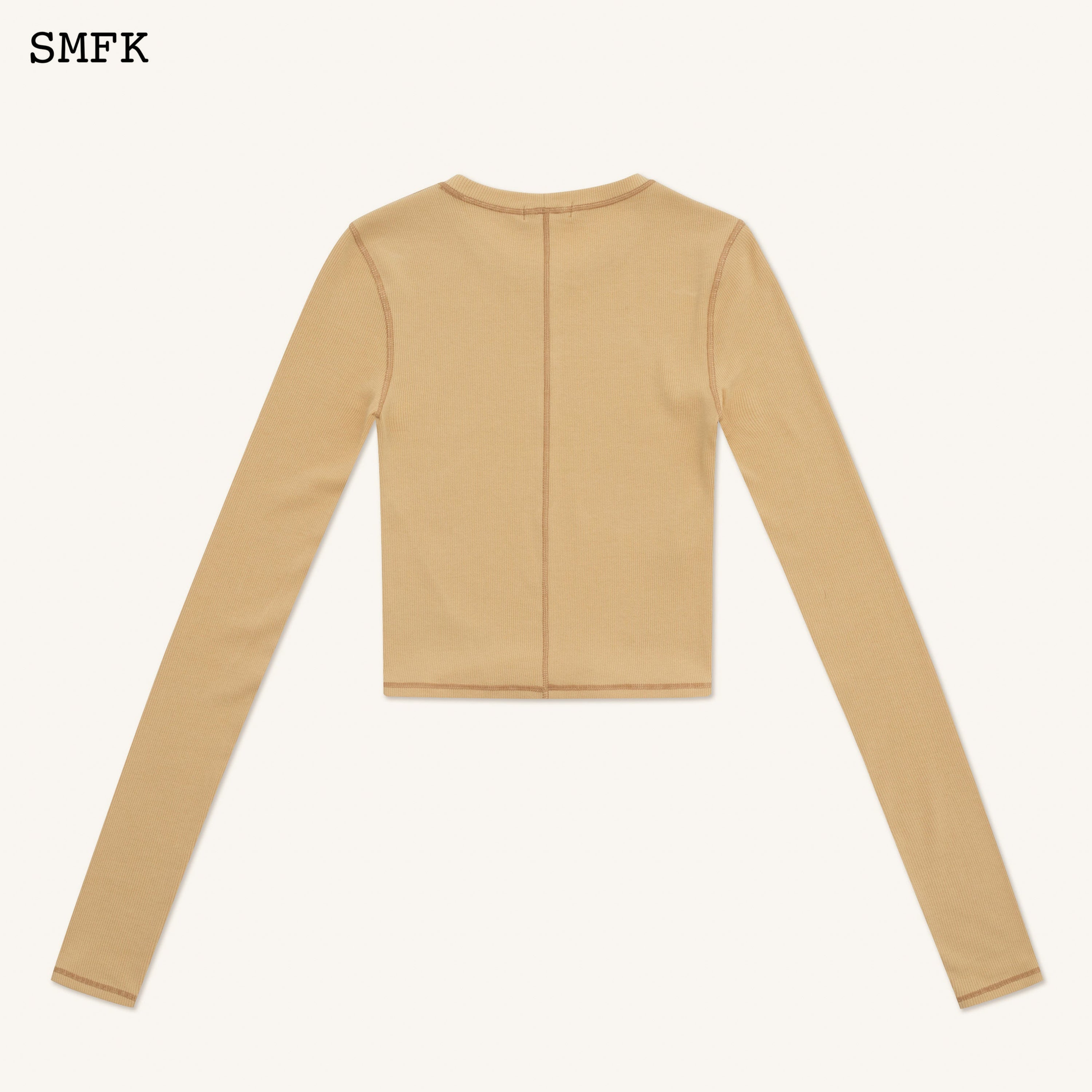 Compass Rush Slim Fit Sports Top In Sand - SMFK Official