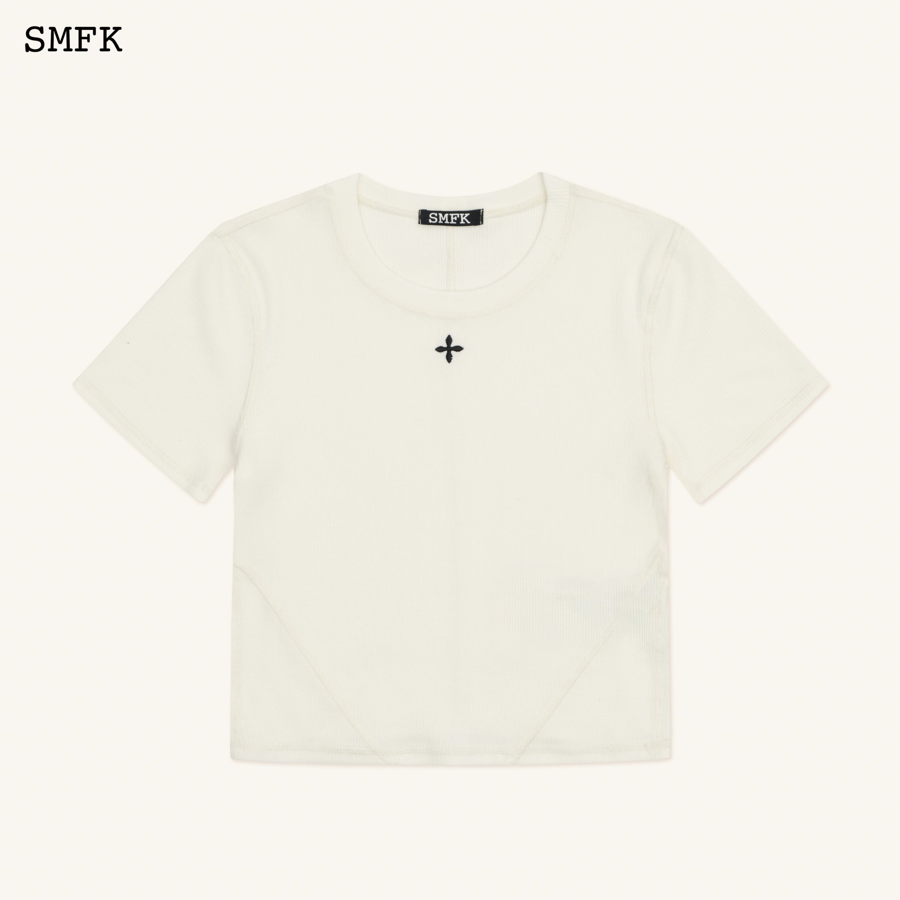 Compass Rush Slim-Fit Tee In White - SMFK Official