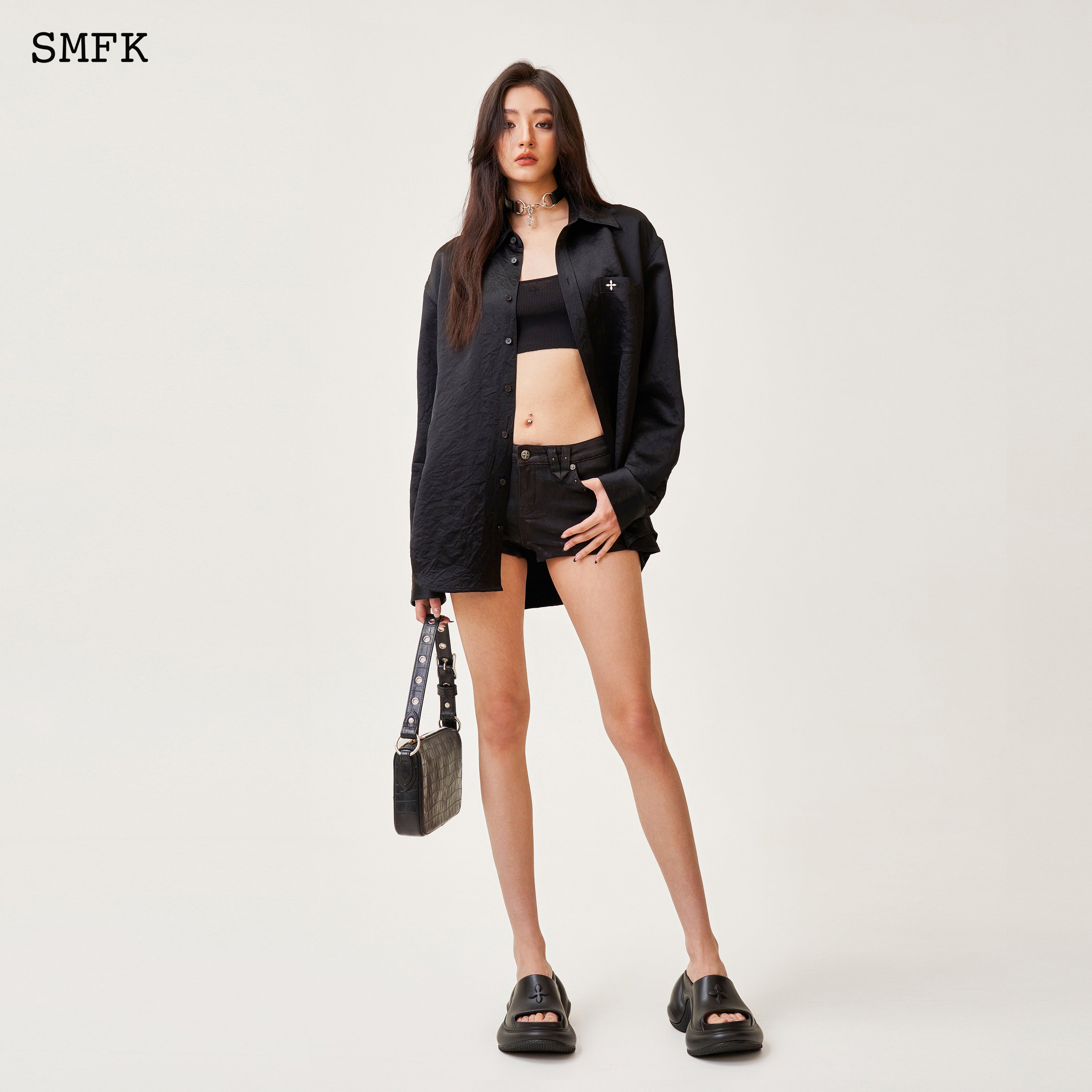 コンパス ターパン ライトニング ブラック ショート ジーンズ – SMFK