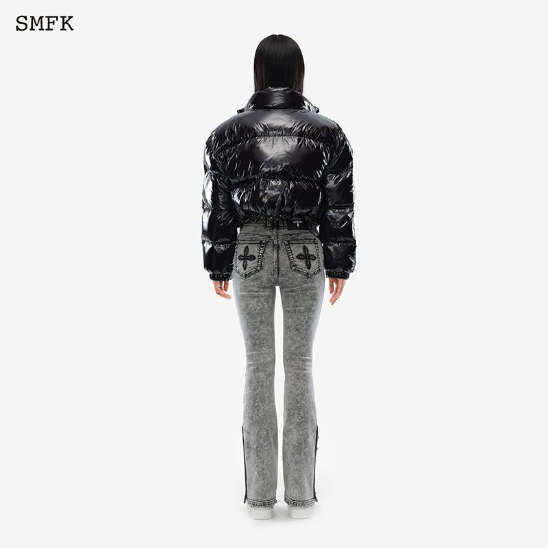 Compass vintage short body down jacket - SMFK Official