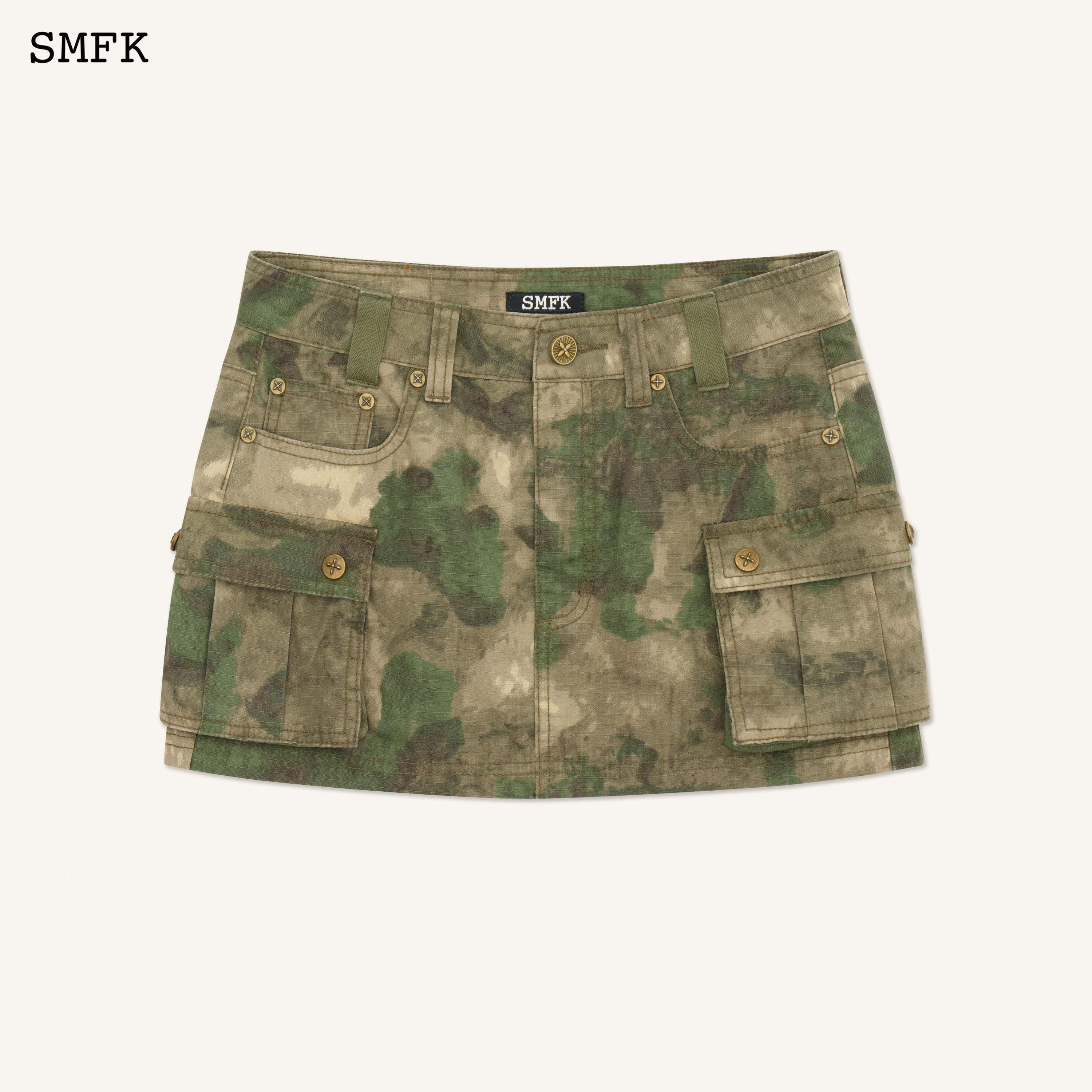 Compass Viper Green Camouflage Workwear Mini Skirt - SMFK Official