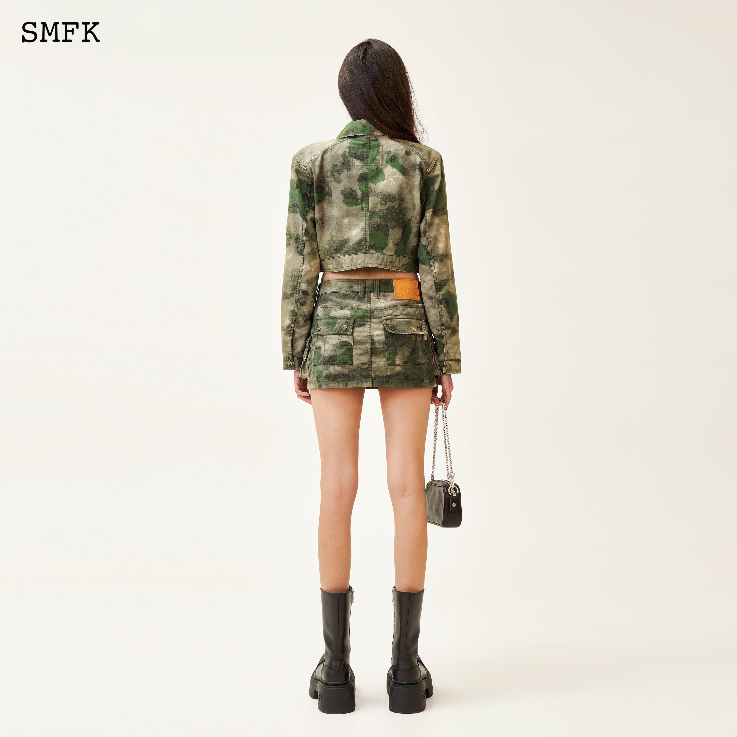 Compass Viper Green Camouflage Workwear Mini Skirt - SMFK Official