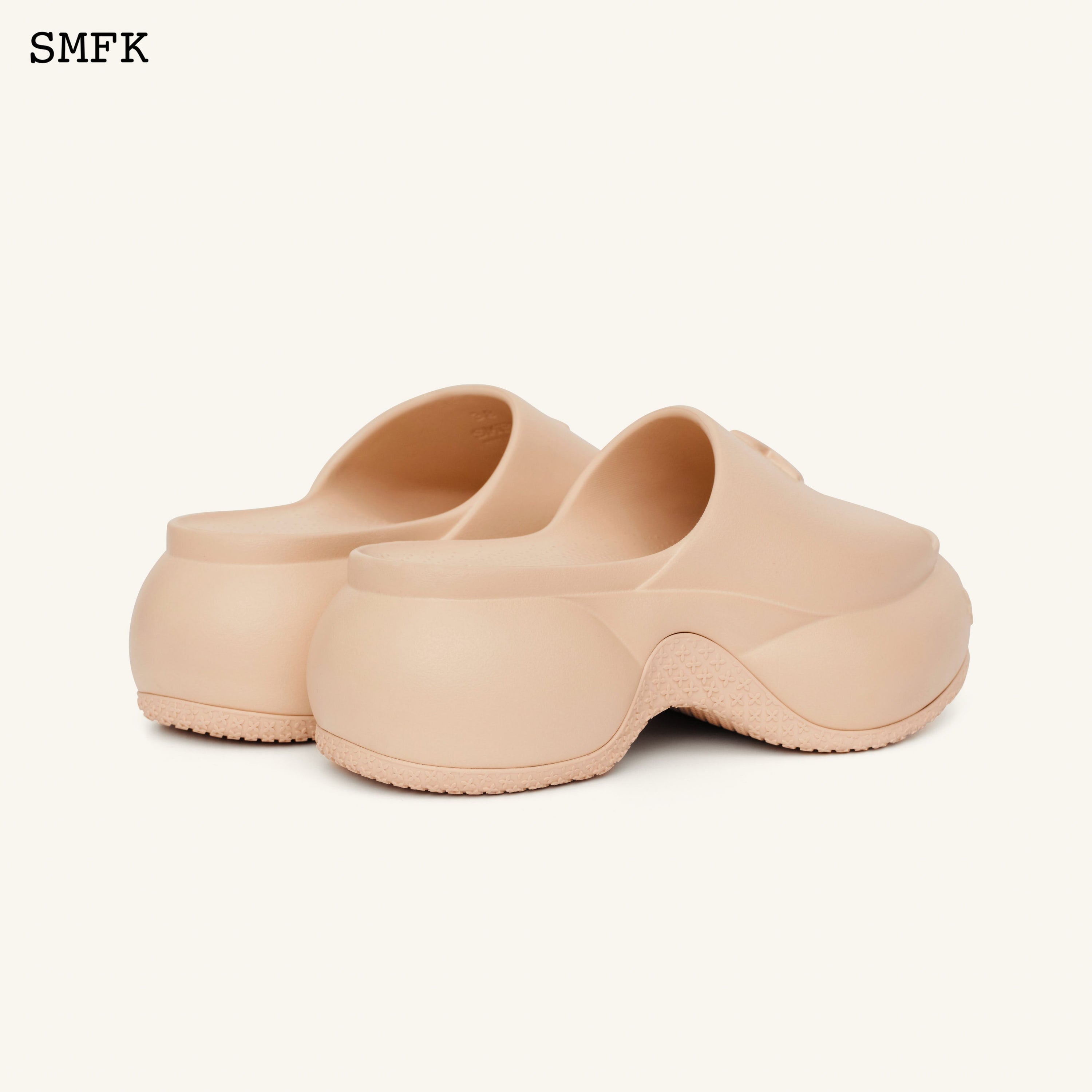 Compass Wave Platform Bumper Sandal In Nude - SMFK Official