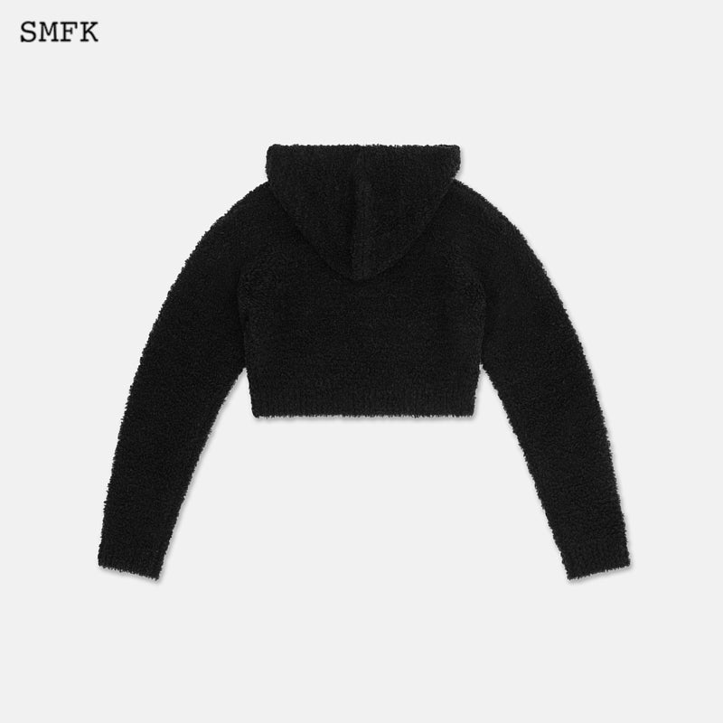 Compass wool knit short hoodie - SMFK Official