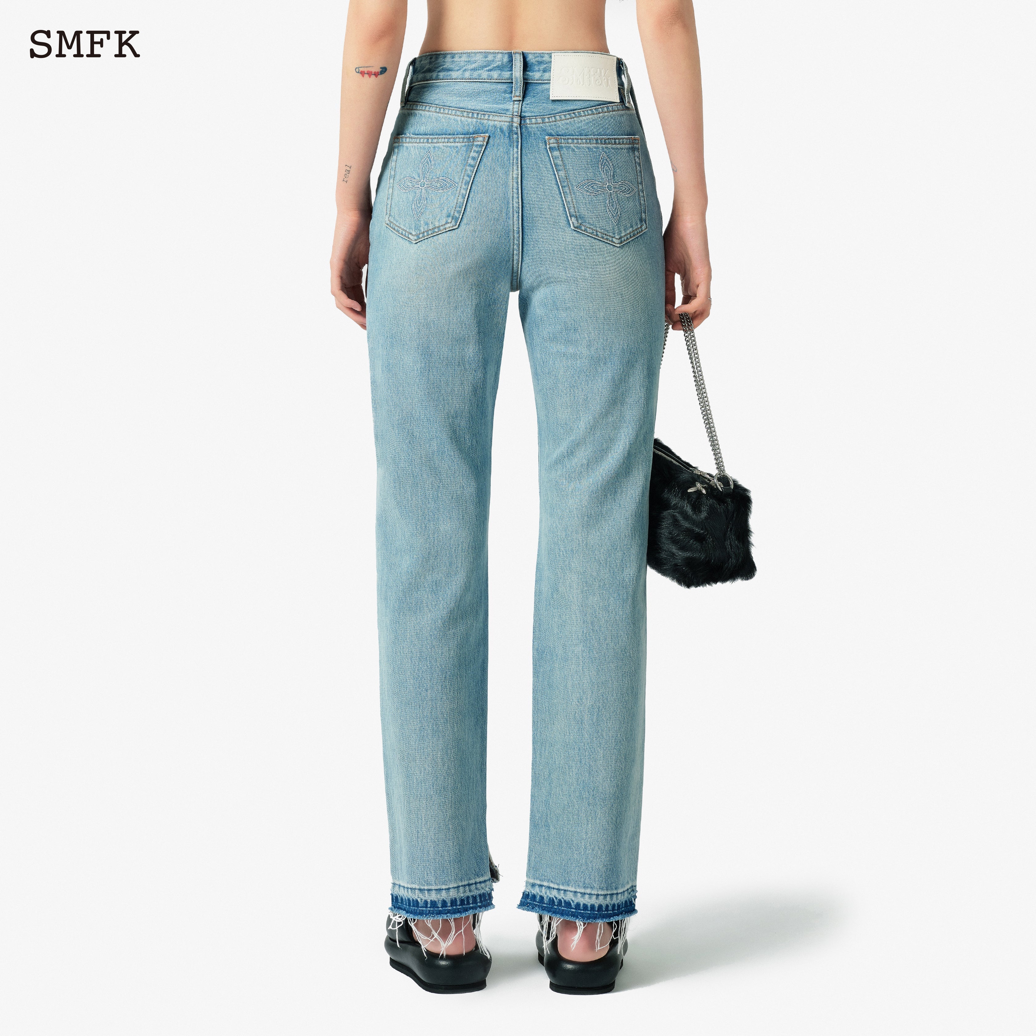 Mermaid Double Waist Jeans Blue – SMFK Official