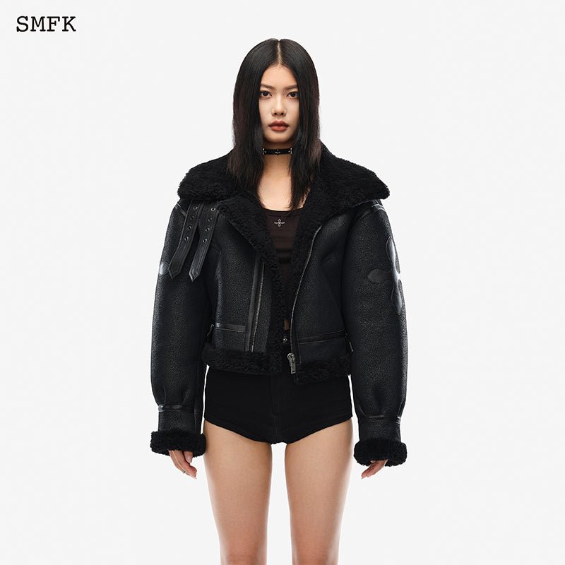 Fancy arm fur aviator jacket - SMFK Official