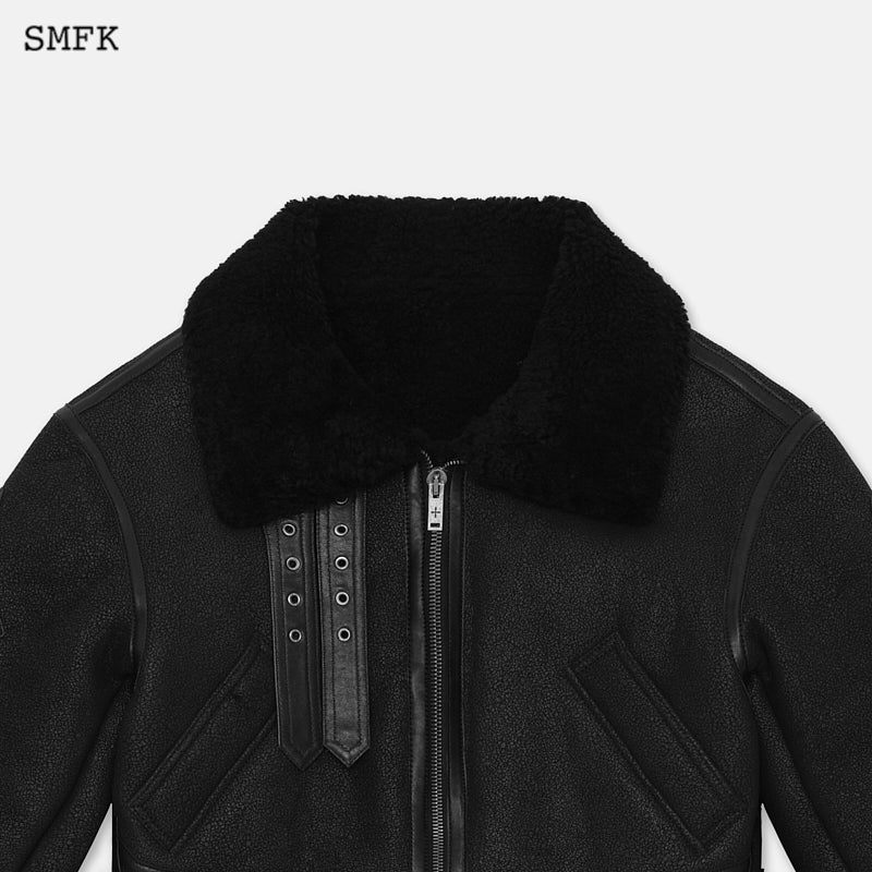 Fancy arm fur aviator jacket - SMFK Official