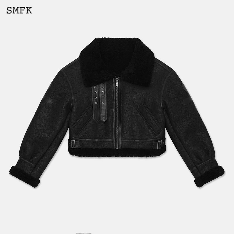 Fancy arm fur aviator jacket - SMFK Official