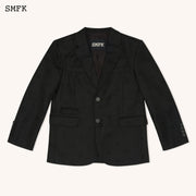 Garden Black Woolen Oversize Suit - SMFK Official