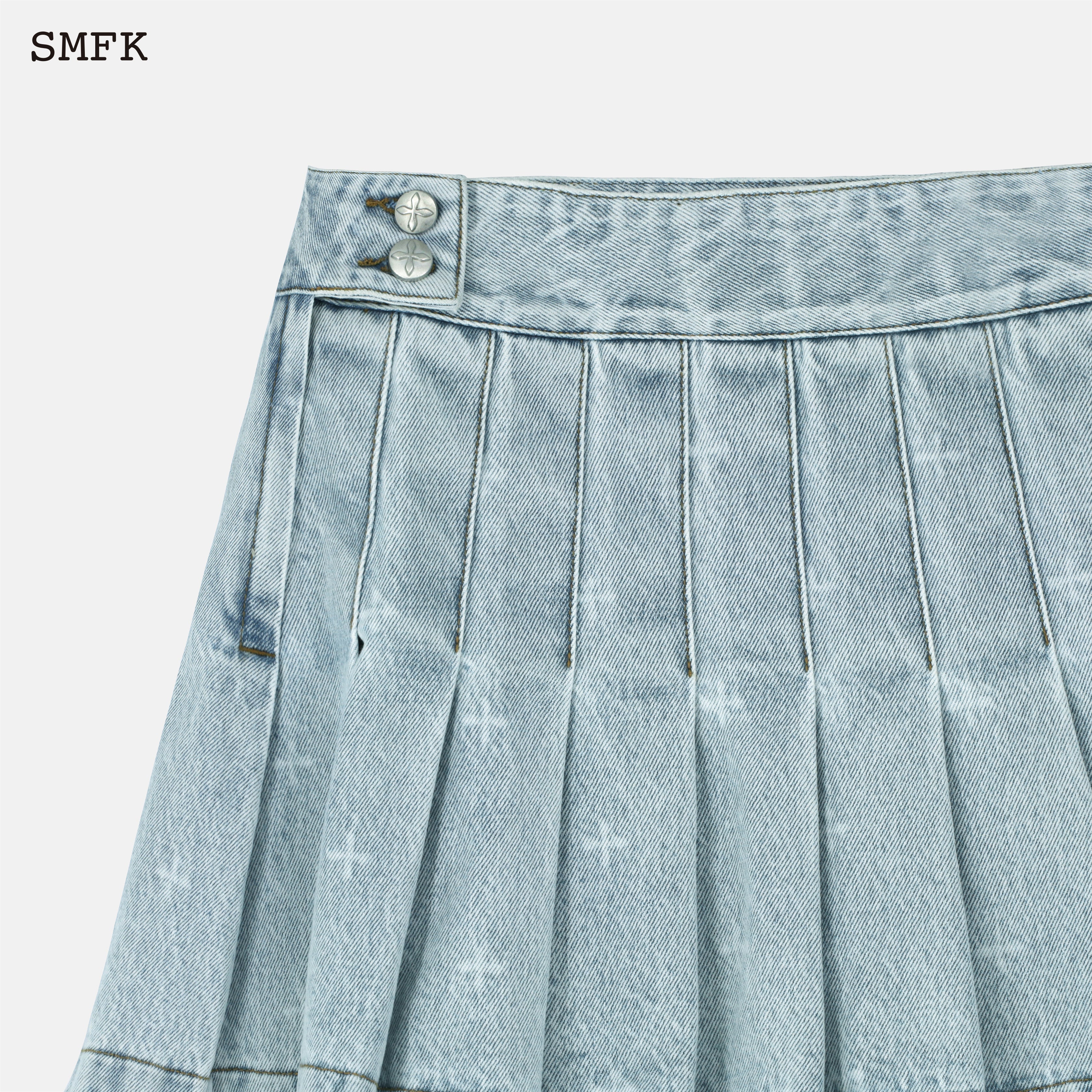 SMFK Women's Chao Hand-Painted Denim Skirt