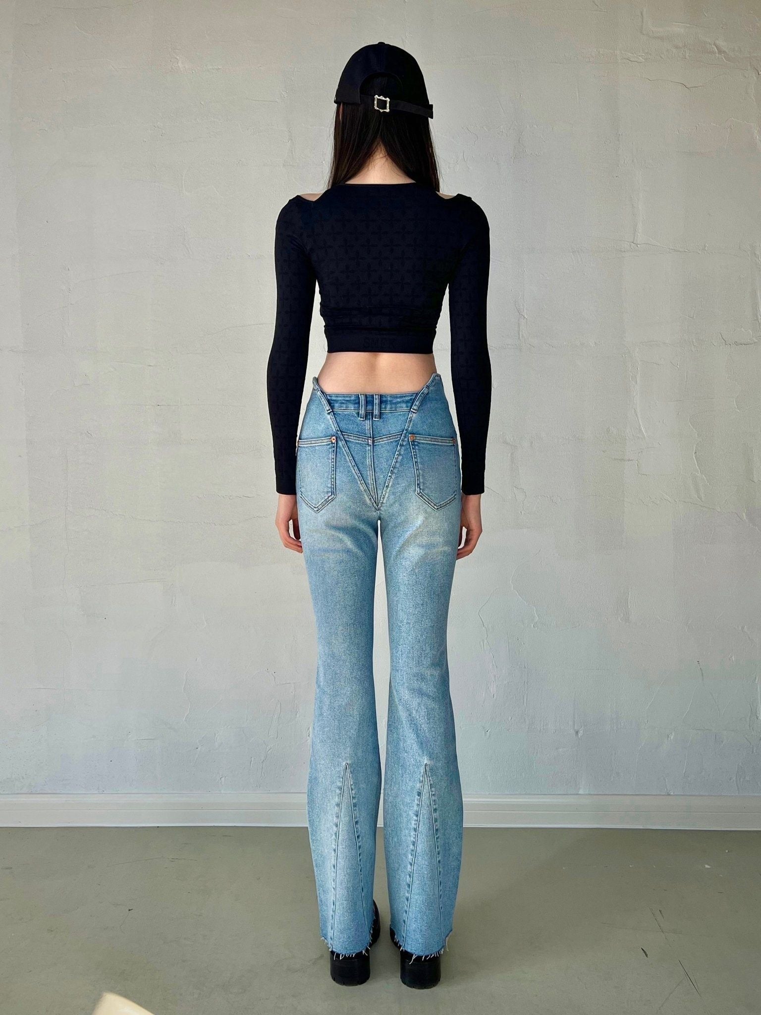 V Shape Waist Jeans