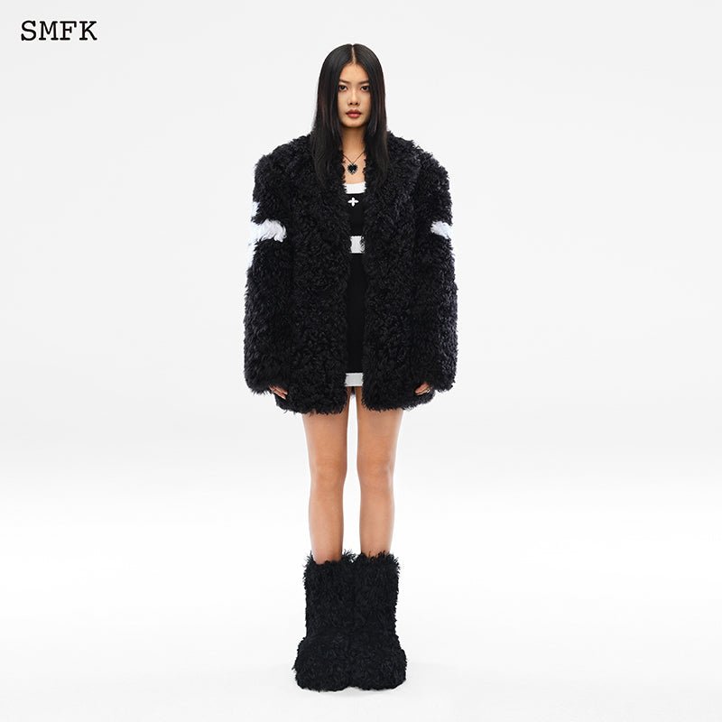 Gemini Flower Arm Fur Suit Black - SMFK Official