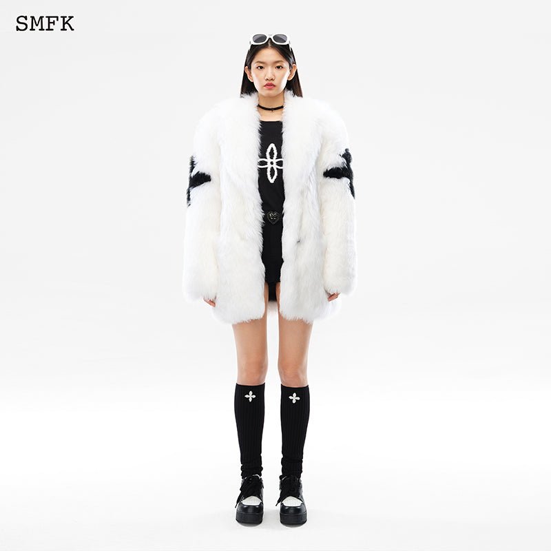 Gemini Flower Arm Fur Suit White - SMFK Official