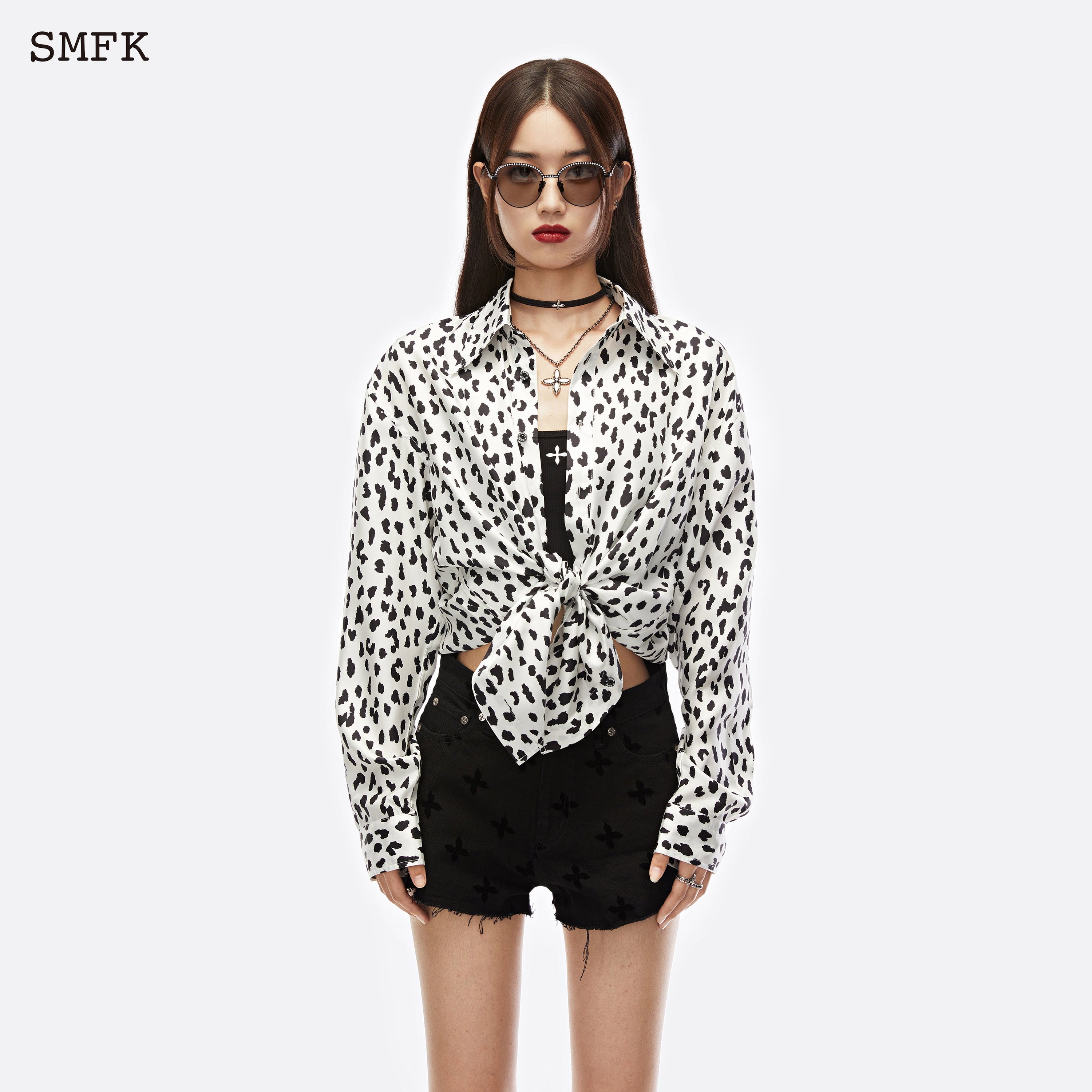 Leopard Print Classic Silk Shirt - SMFK Official