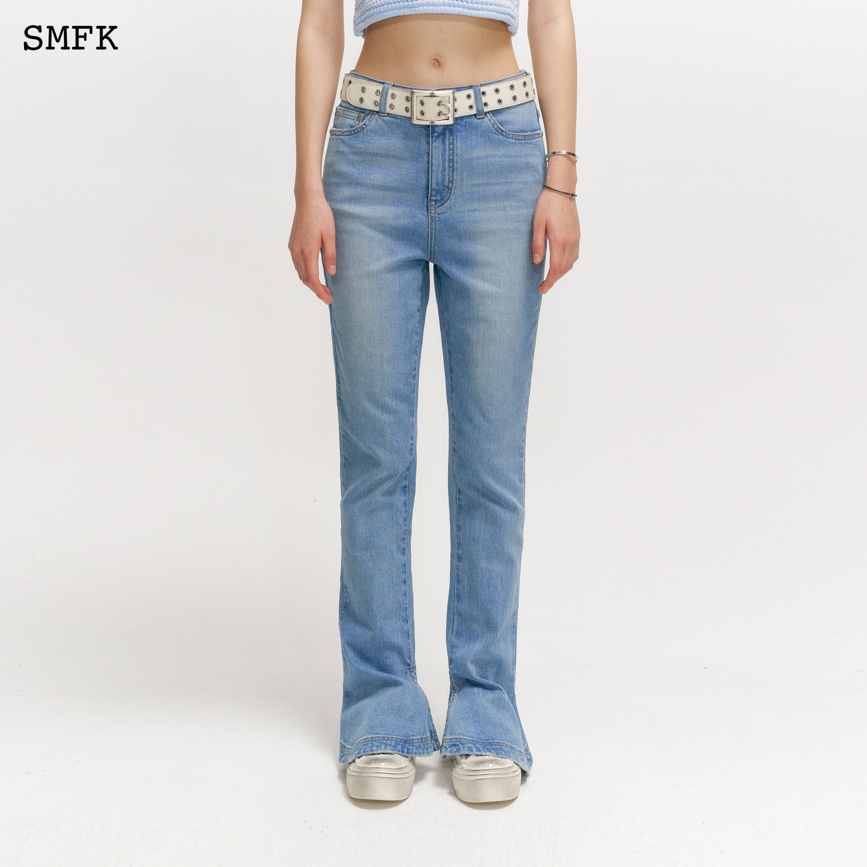 Mermaid Blue Tight Jeans - SMFK Official