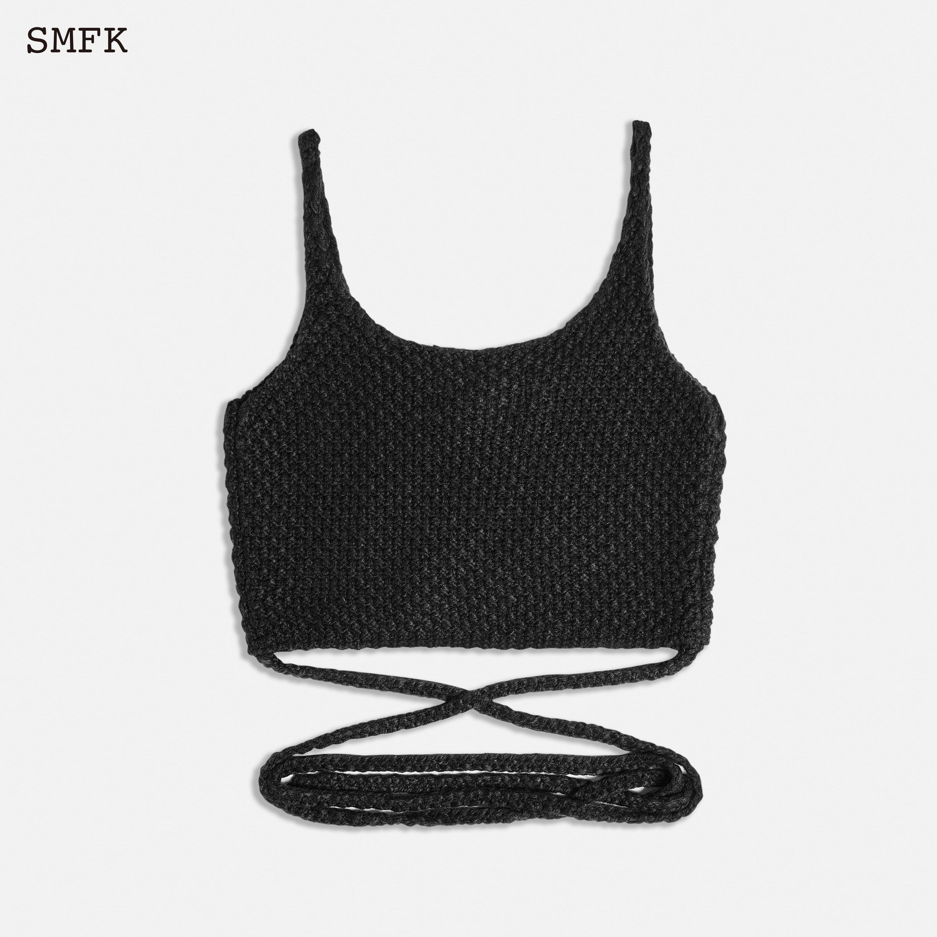 Mermaid Wool Knit Vest Black - SMFK Official