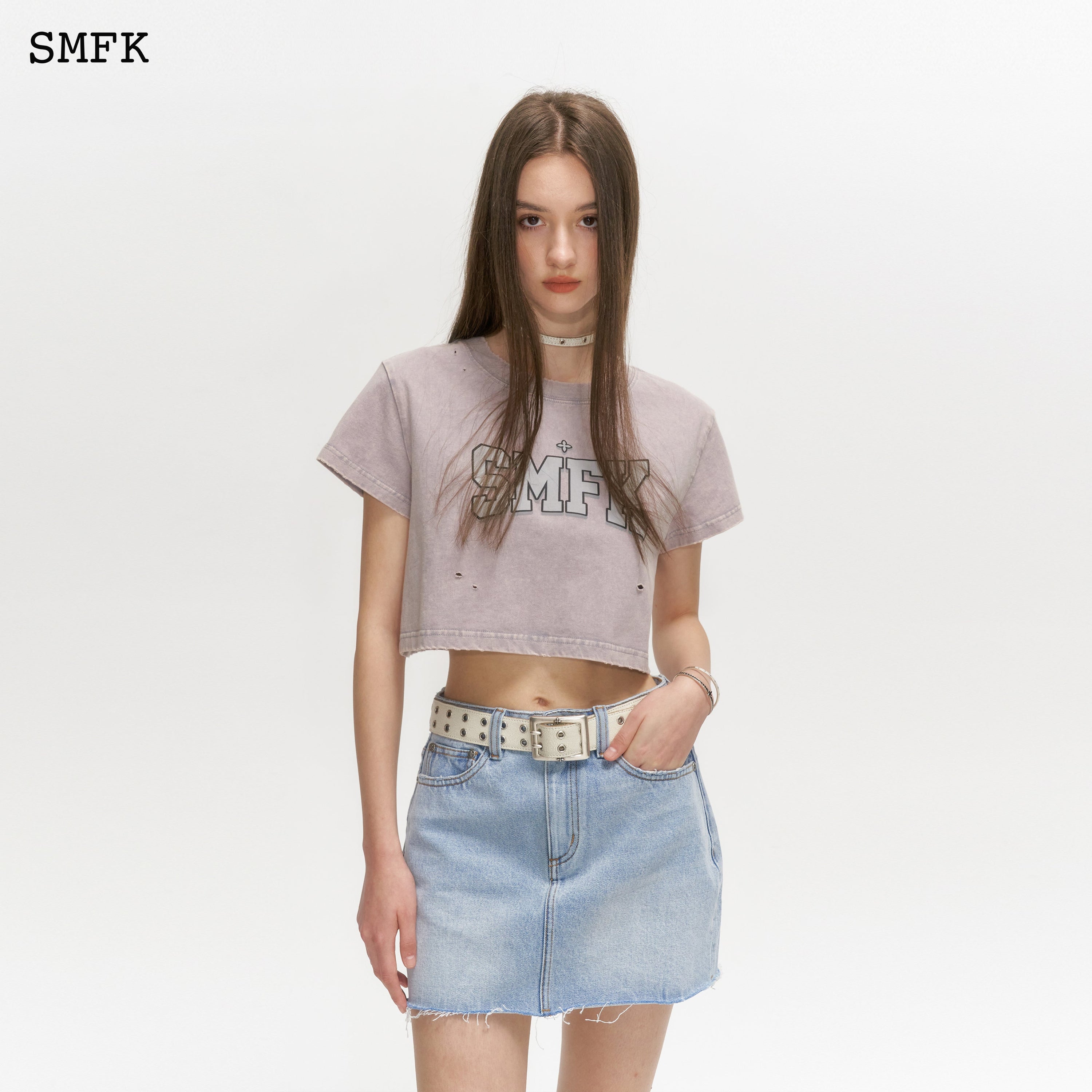 Model Light Grey Short T-shirt - SMFK Official