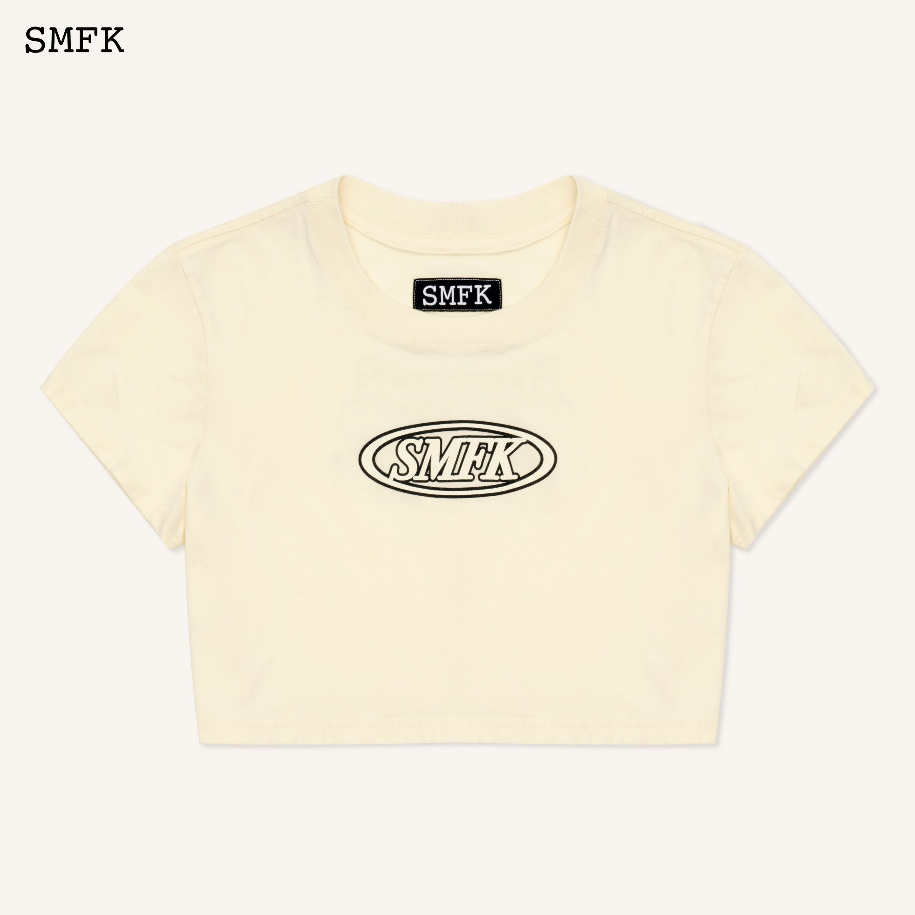 Model Short Tee In Cream - SMFK Official