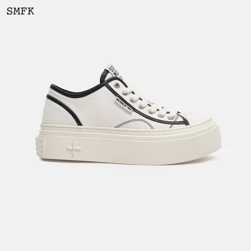 Retro College Low Top Board Shoes White - SMFK Official