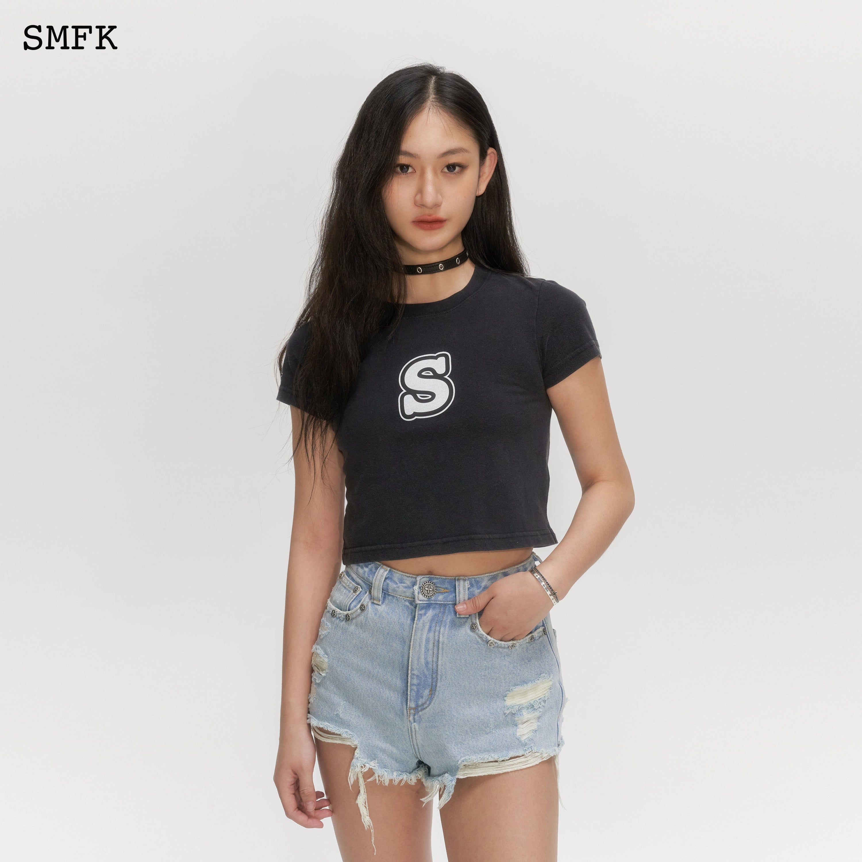 Skinny Model Black Tight T-shirt - SMFK Official
