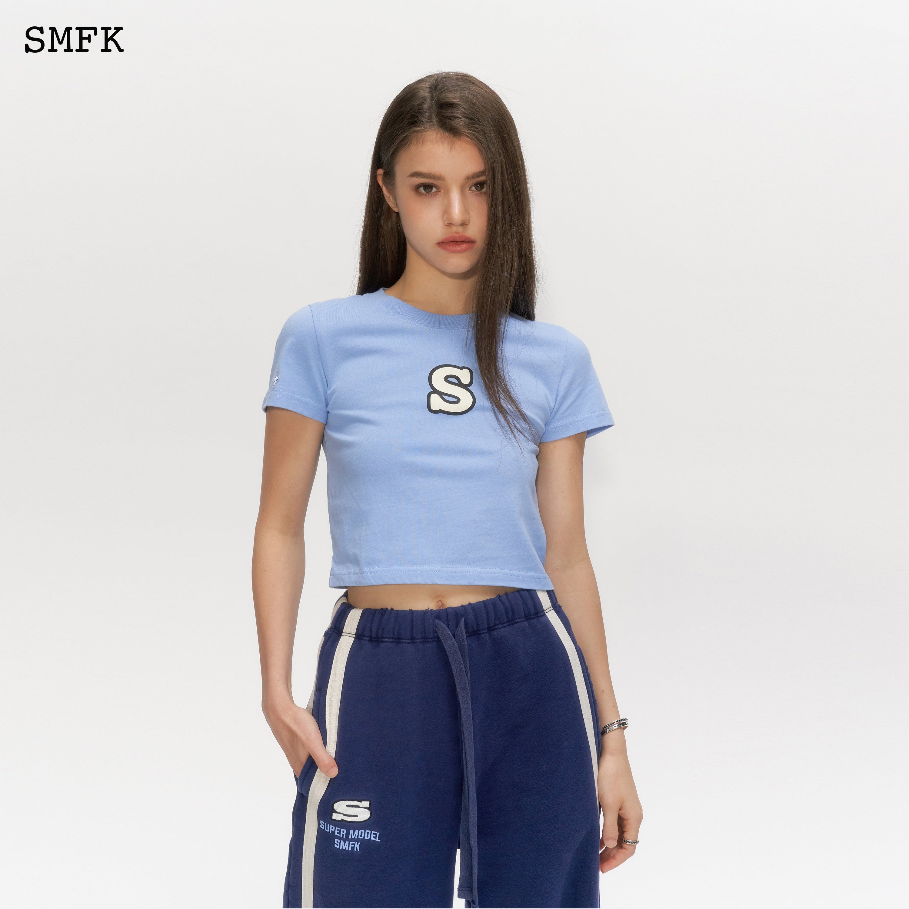 Skinny Model Blue Tight T-shirt - SMFK Official
