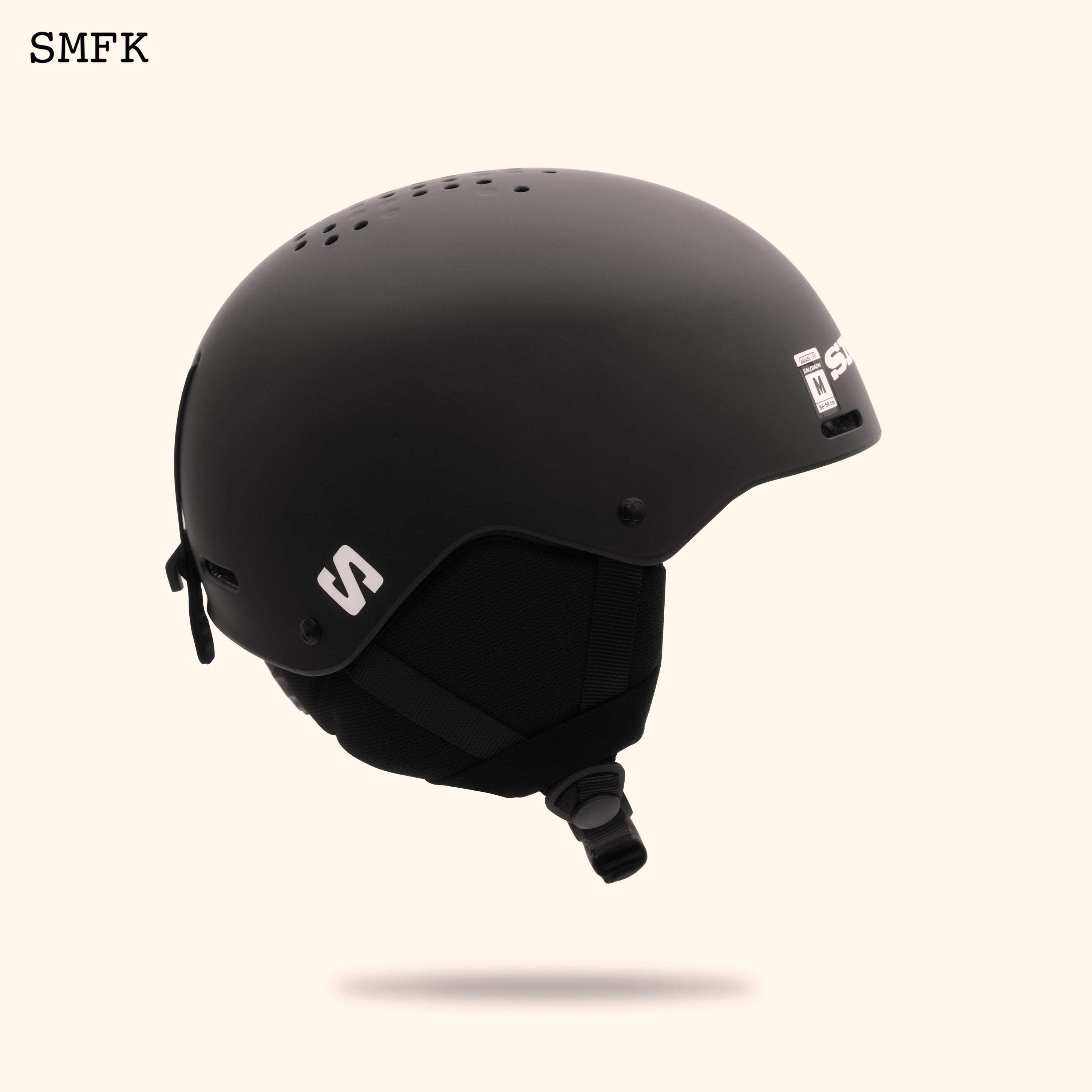 salomon brigade+ audio ski helmet SMFK X SALOMON COMPASS BRIGADE Ski Helmet In Black