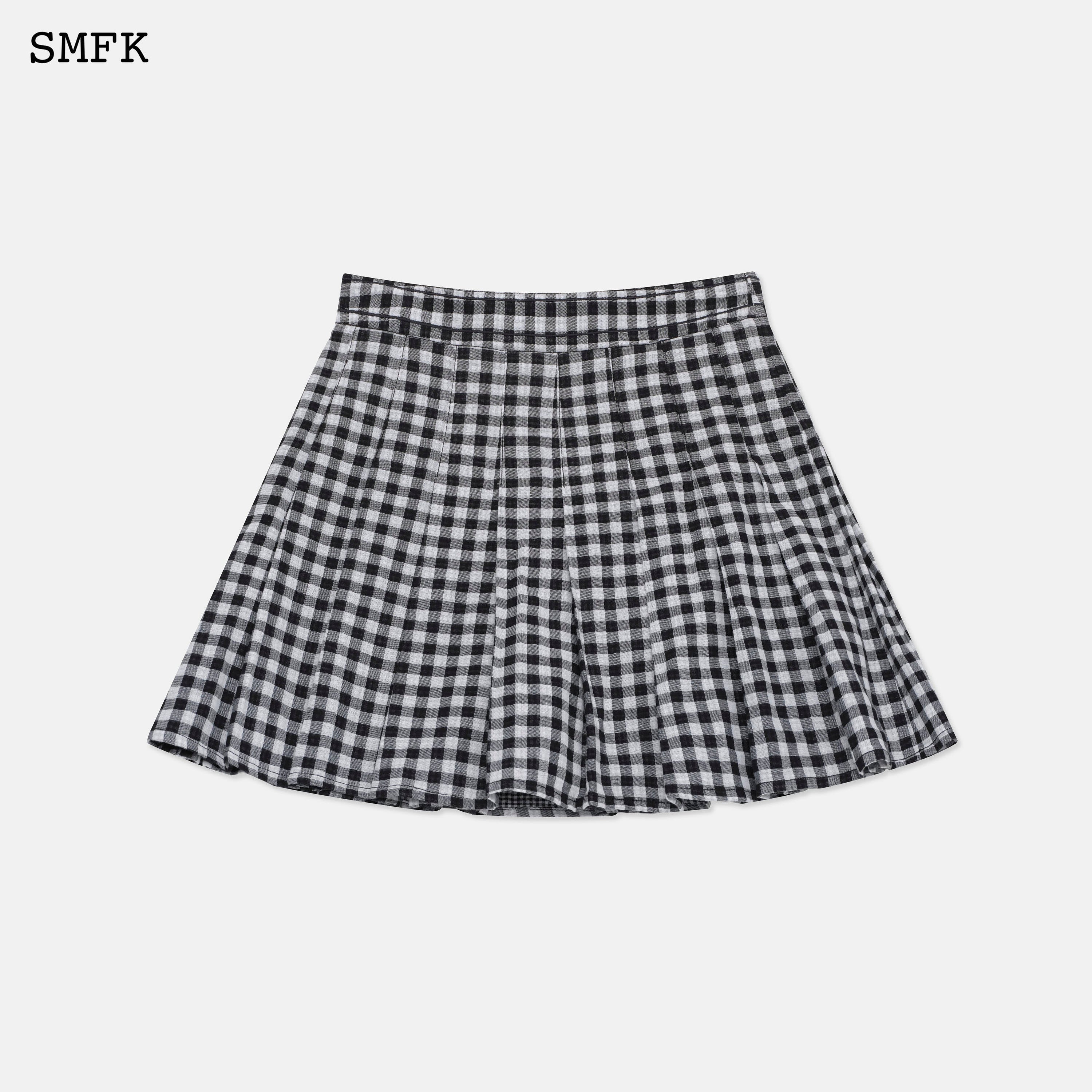 Vintage Academy Black And White Checkered Skirt - SMFK Official