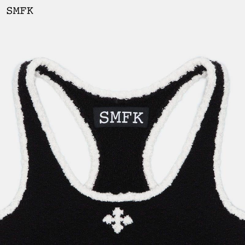 Vintage Campus Knit Vest Black - SMFK Official