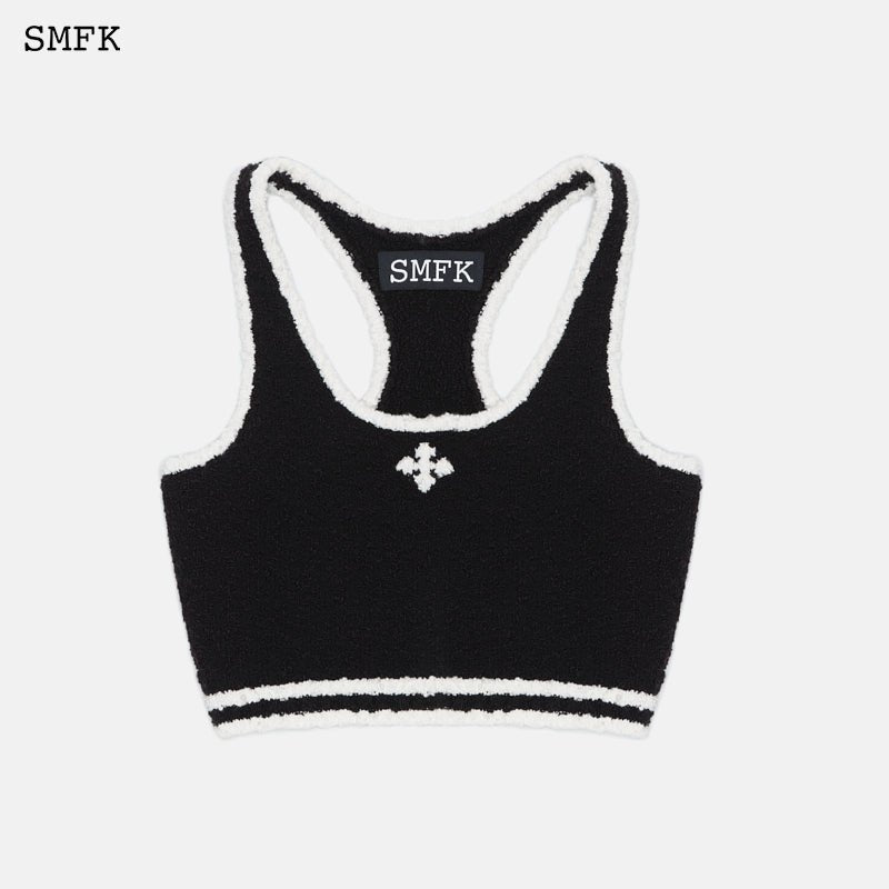 Vintage Campus Knit Vest Black - SMFK Official