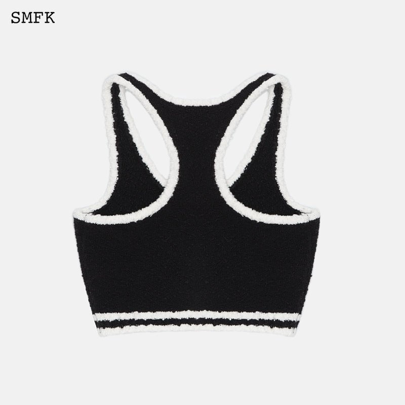 Vintage Campus Knit Vest Black And White - SMFK Official